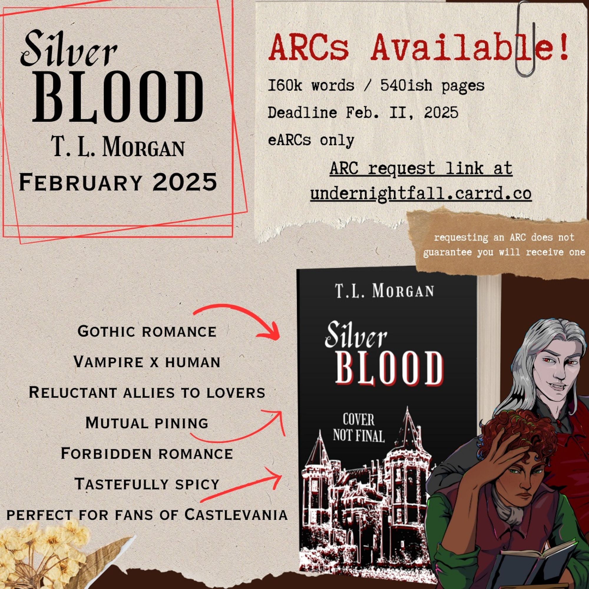 ARCs available for Silver Blood by TL Morgan