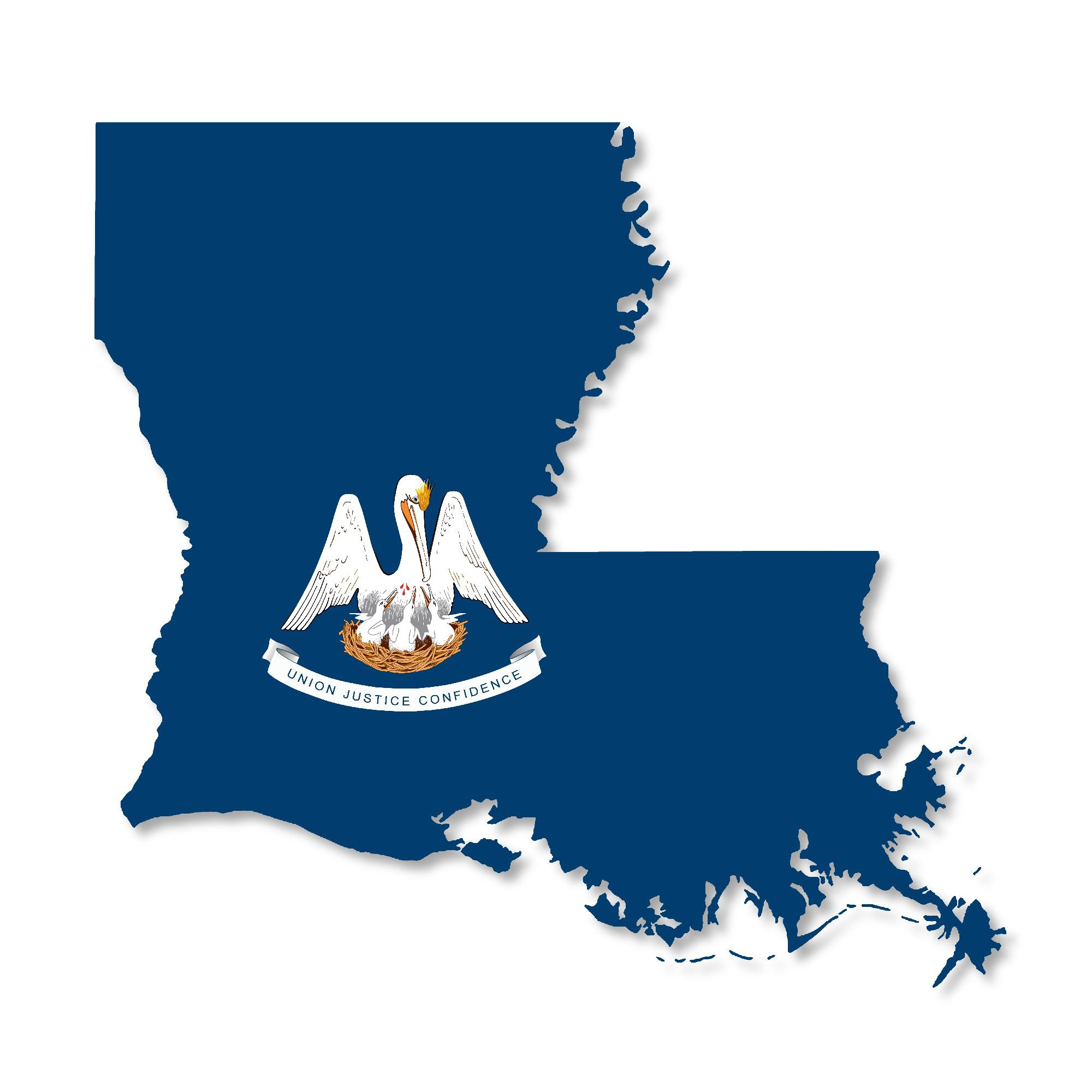 Louisiana State Flag Map