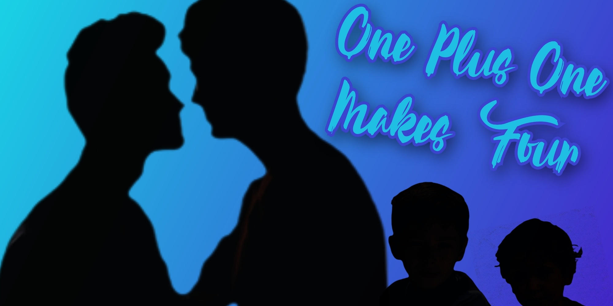 Title banner showing the black silhouettes of Malec and two boys on a background of blue.