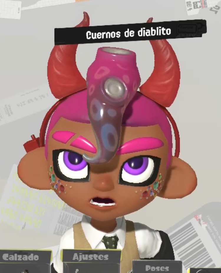 Close up of the Octoling’s face from the previous image