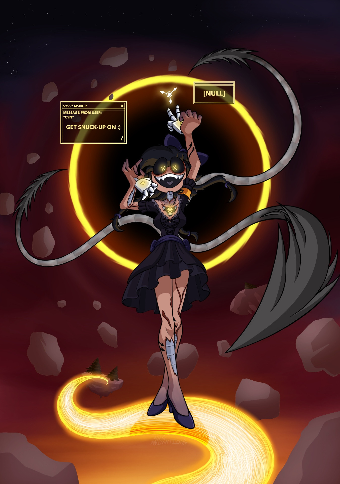 Fanart of CYN in the “Absolute End” finale to Murder Drones! She’s just a silly lil’ bean