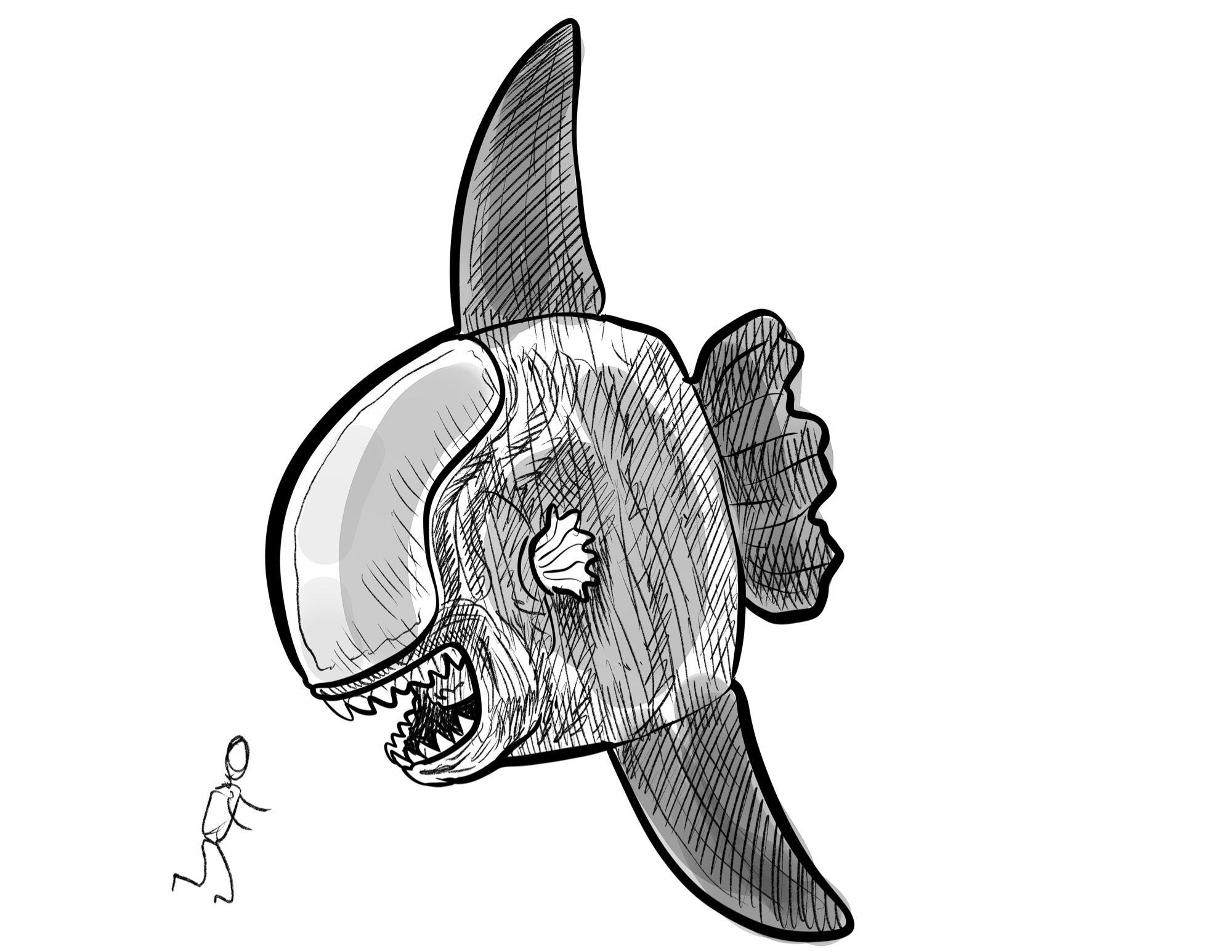 Xenomorph Mola mola fish