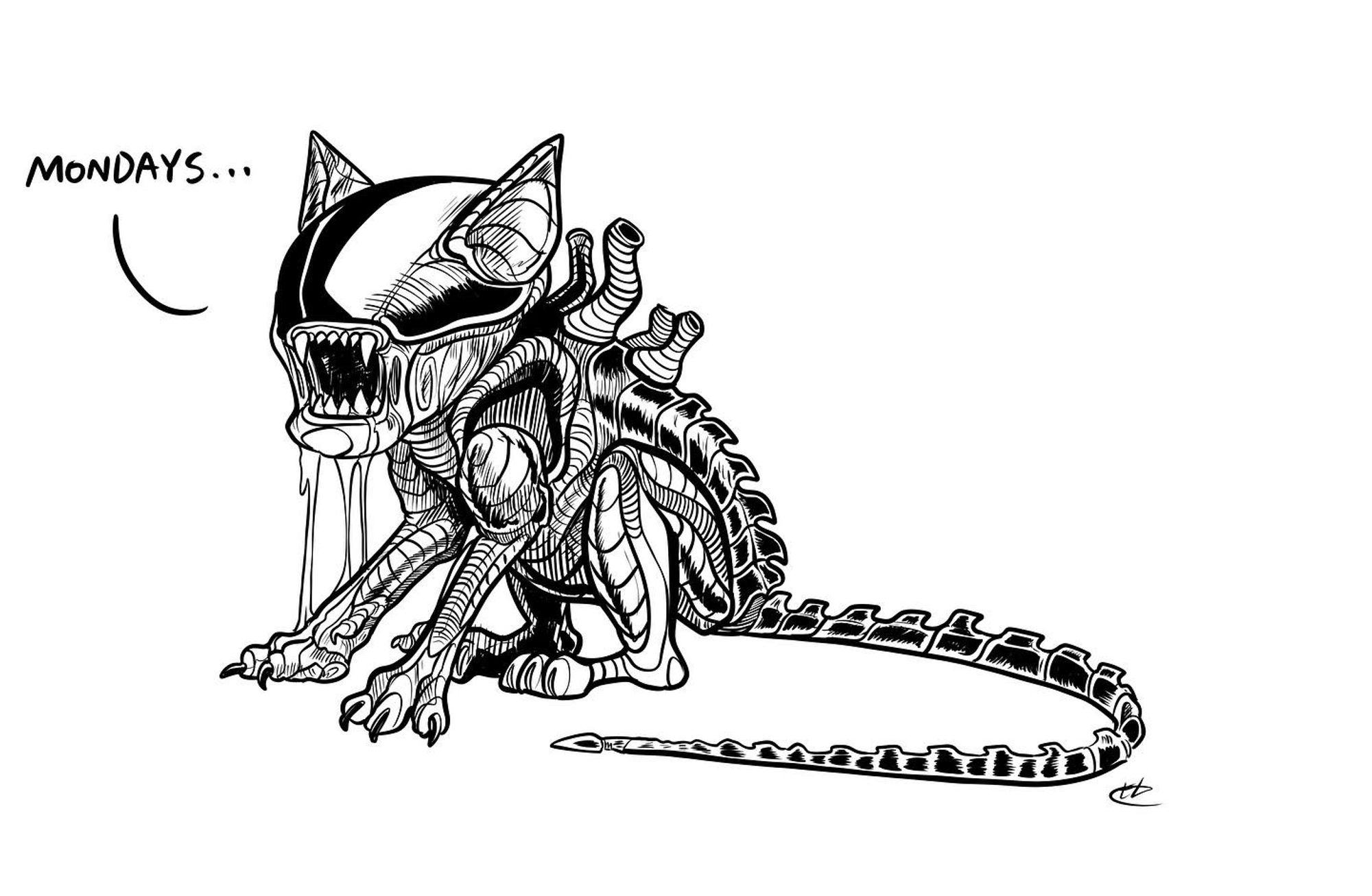 Xenomorph Garfield