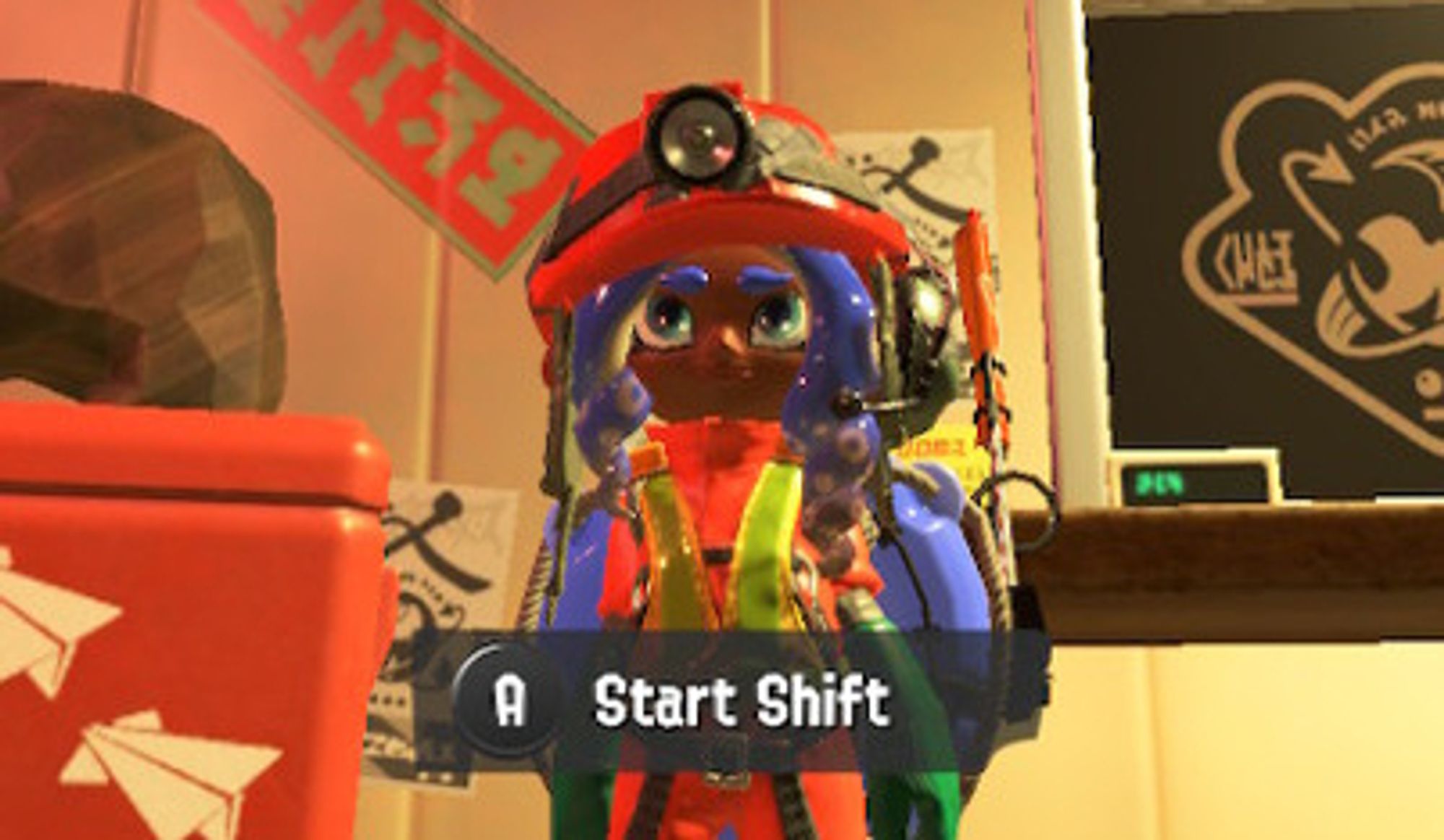 Really sad and wet Octoling (screenshot taken on game release)