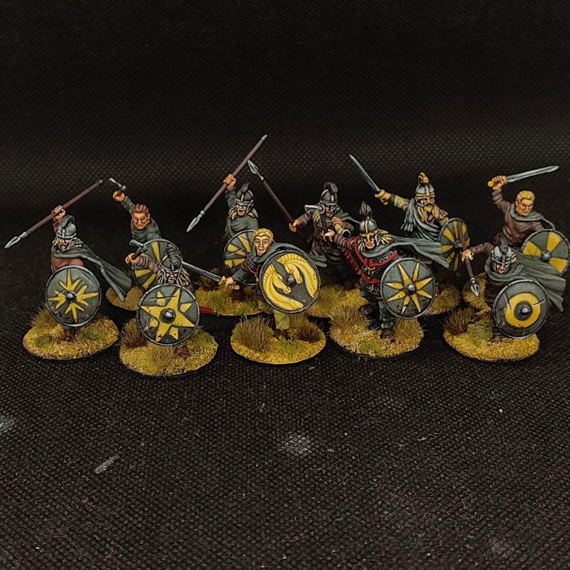 victrix miniatures unarmored late romans painted as rohirim