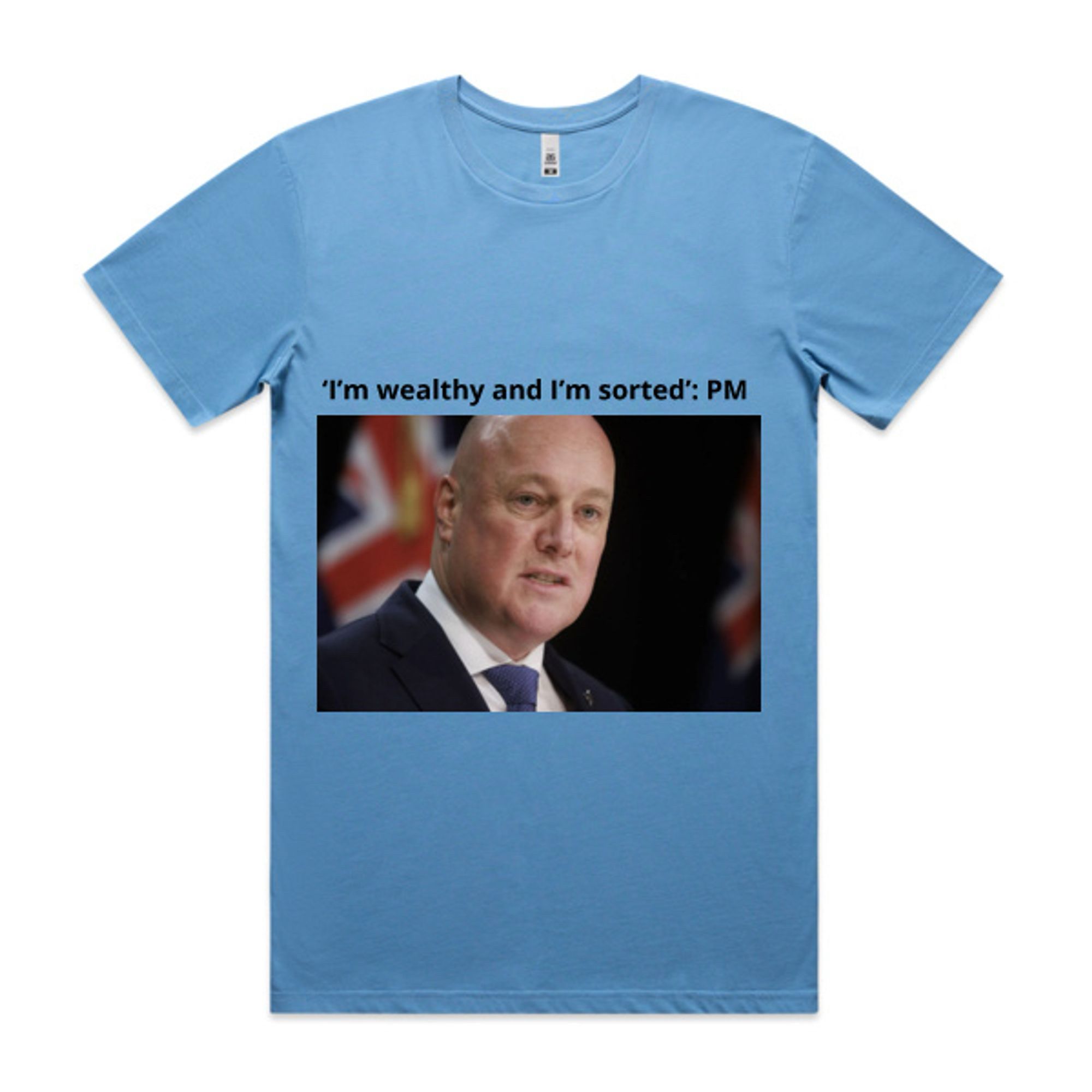 T-shirt with "I'm wealthy and I'm sorted" : PM