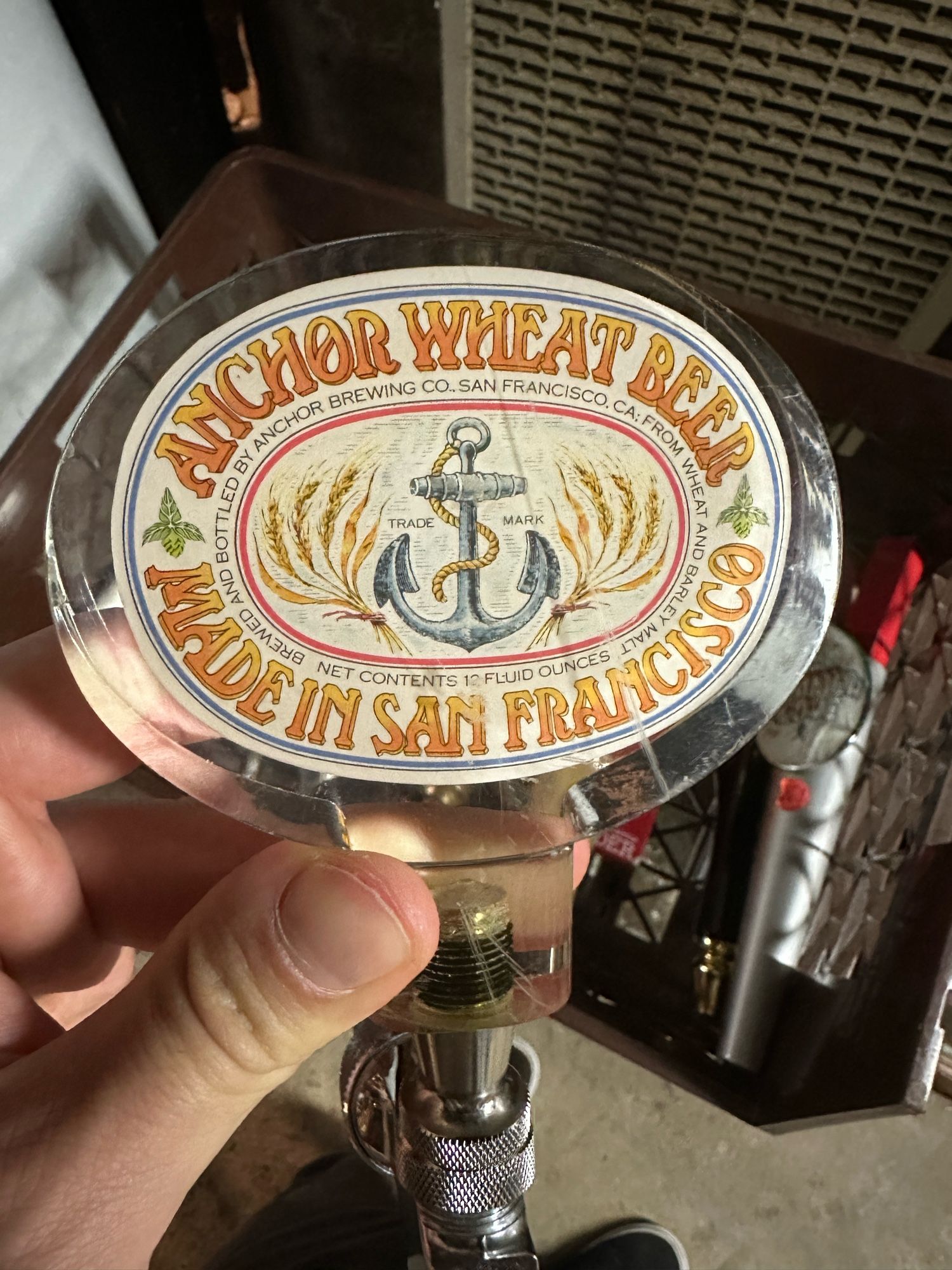 Anchor brewing tap handle