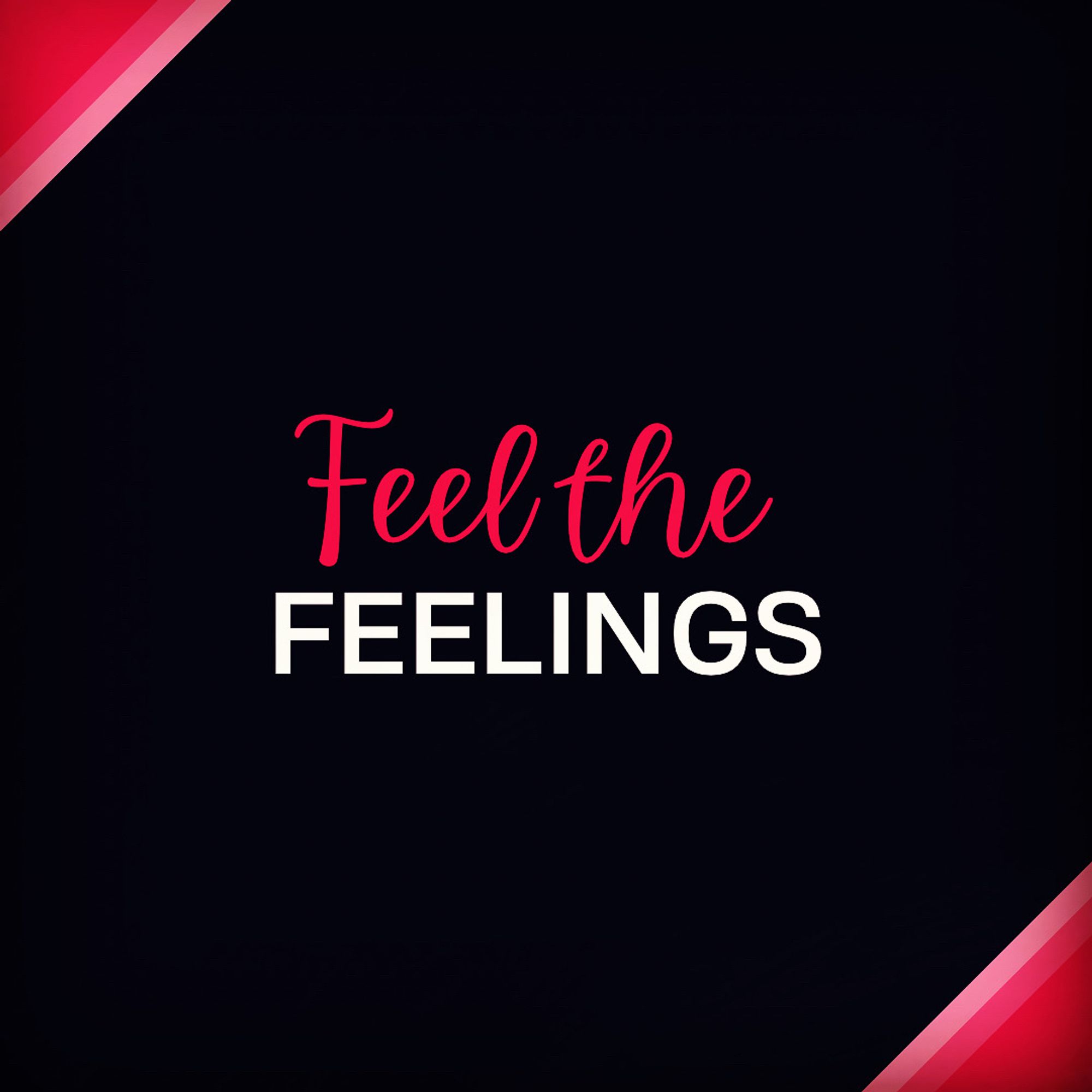 Feel the feelings.  Red Gradient triangle on top left and bottom right corners