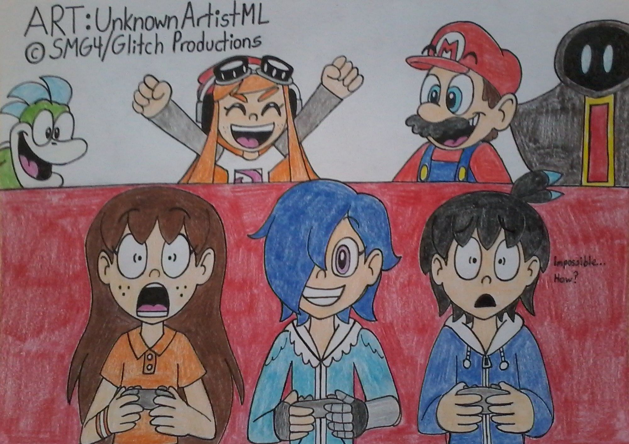 Tari plays Smash Bros. with Max & Starla and won!
(Art made in 2020)