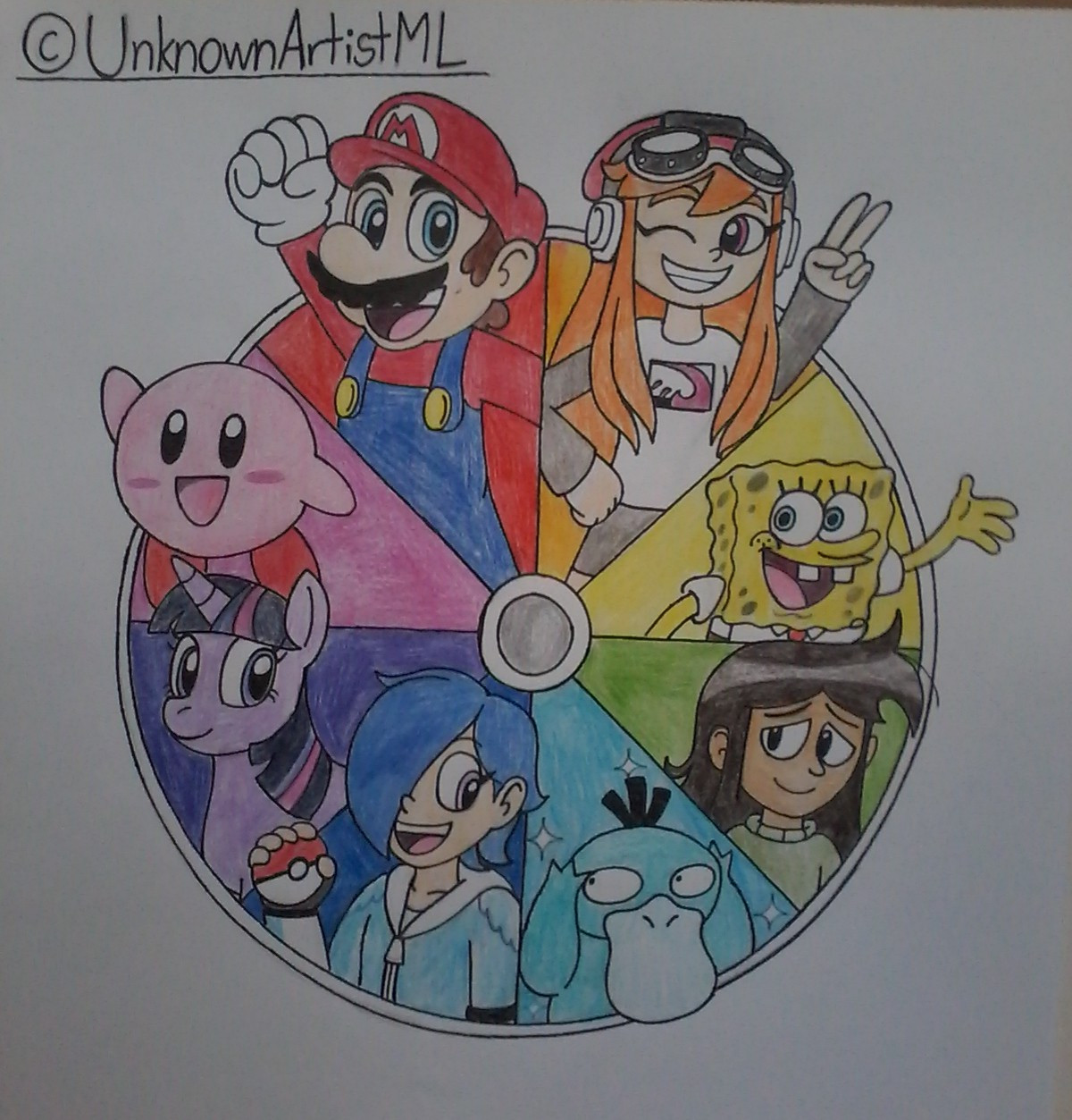 The Color Wheel Challenge.
(All characters were drawn and picked by me.)