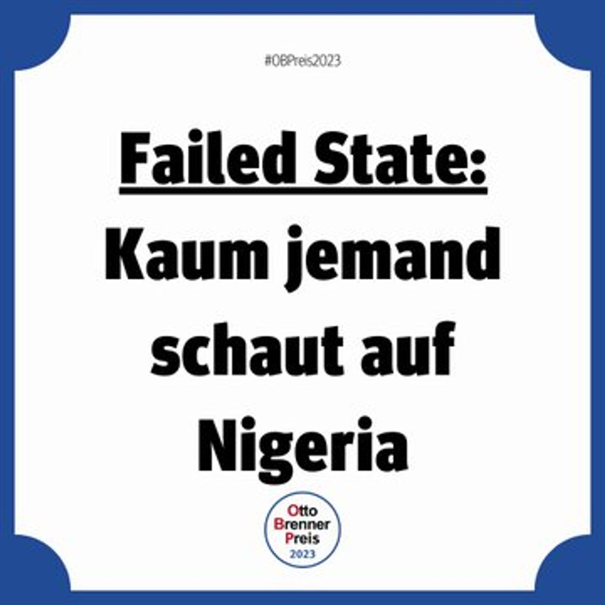 Failed State: Kaum jemand schaut auf Nigeria