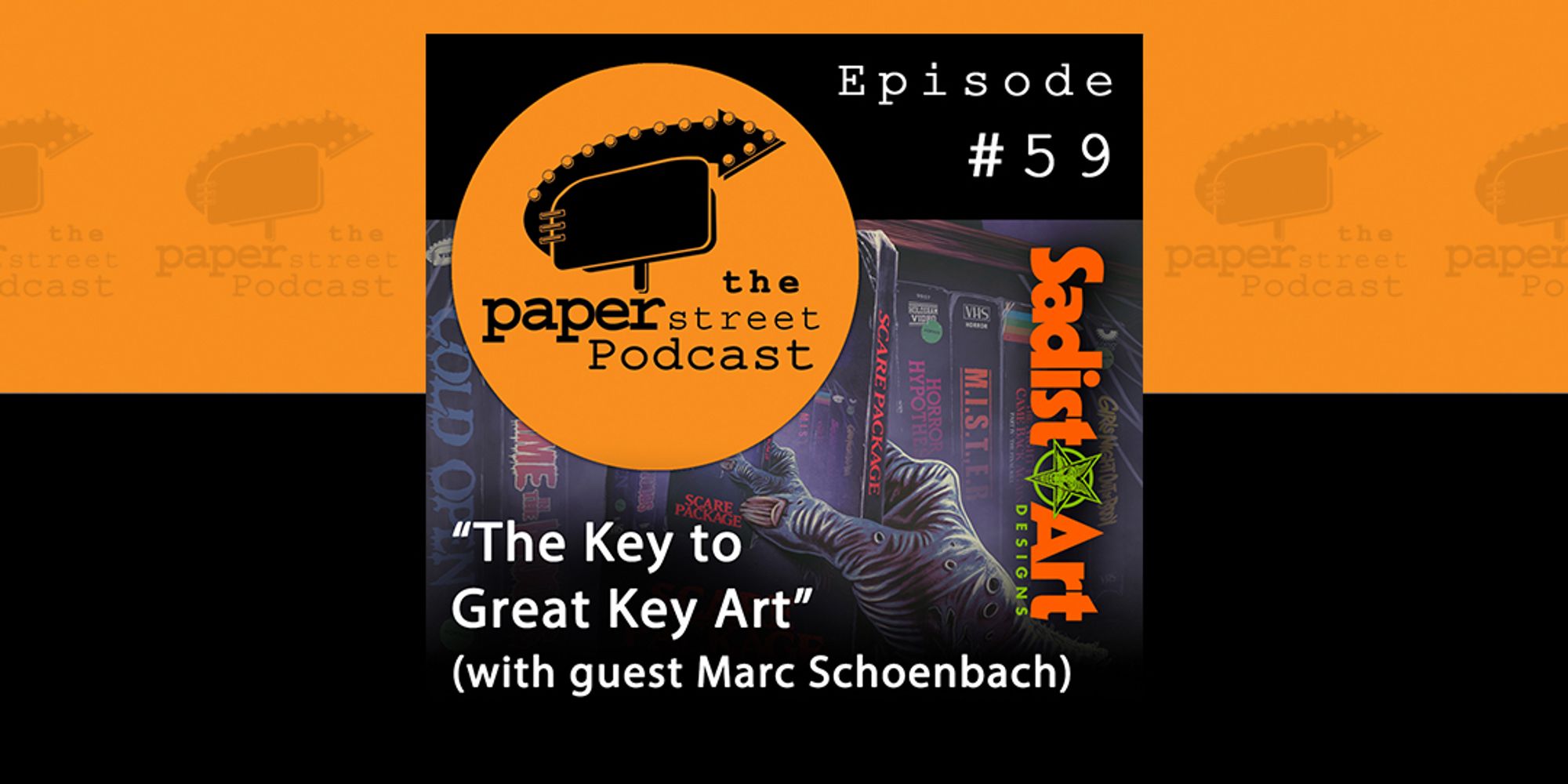 promo image for episode 59 of 'The PAPER STREET Podcast' with guest Marc Schoenbach