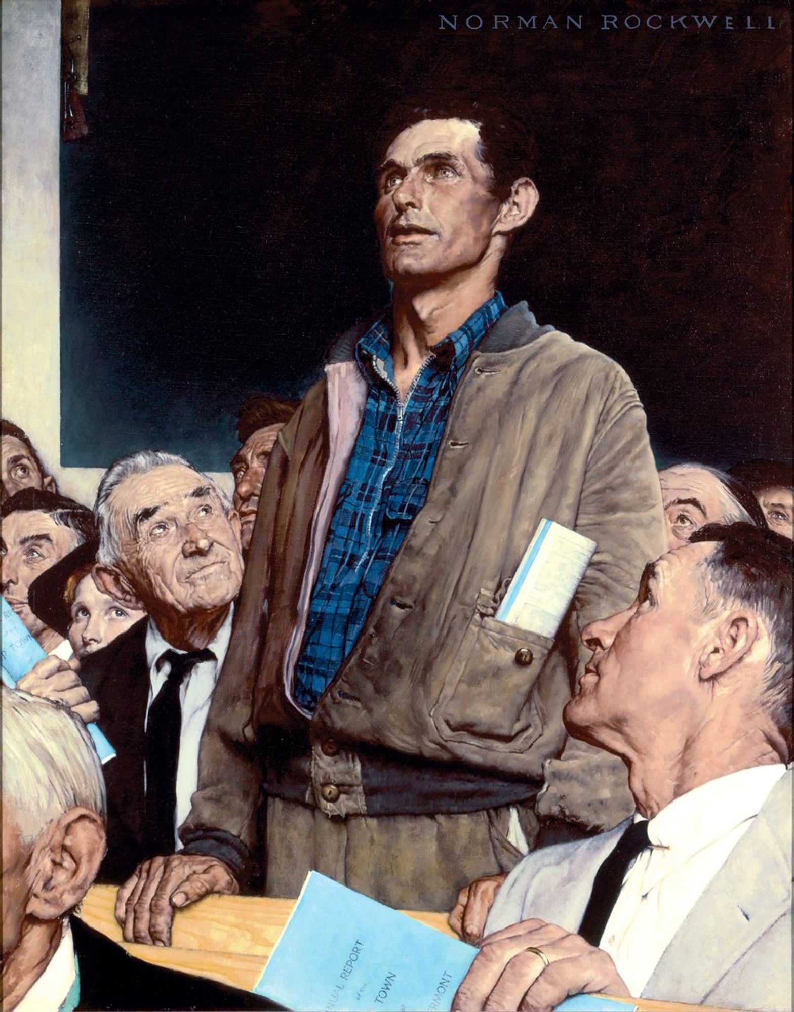 norman rockwell freedom of speech painting