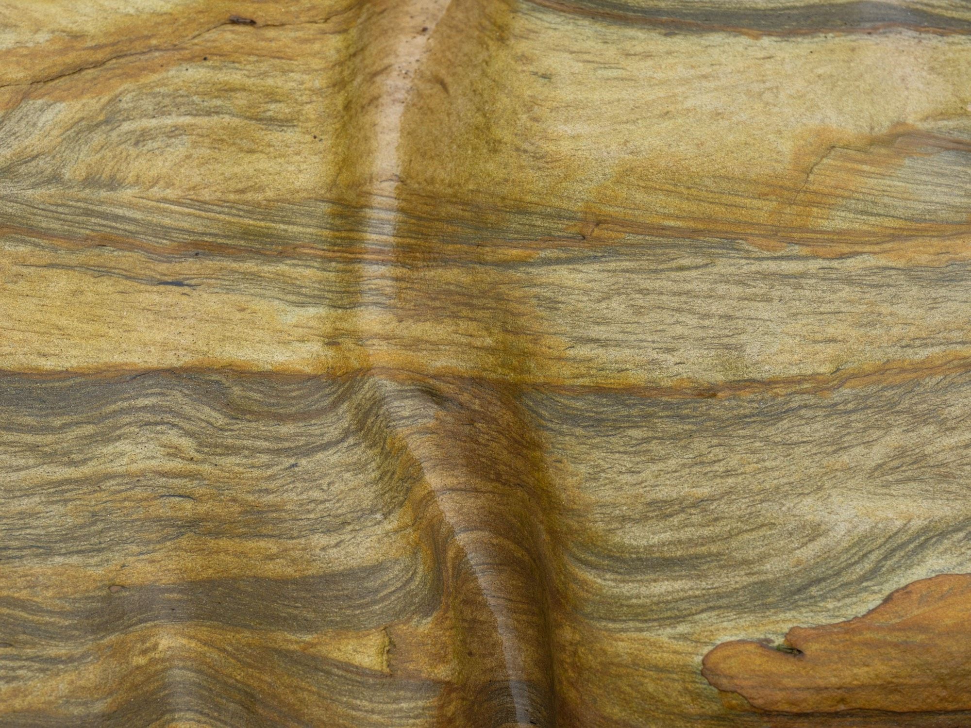 Sandstone in Northumberland. Patterns and texture with lines and dips