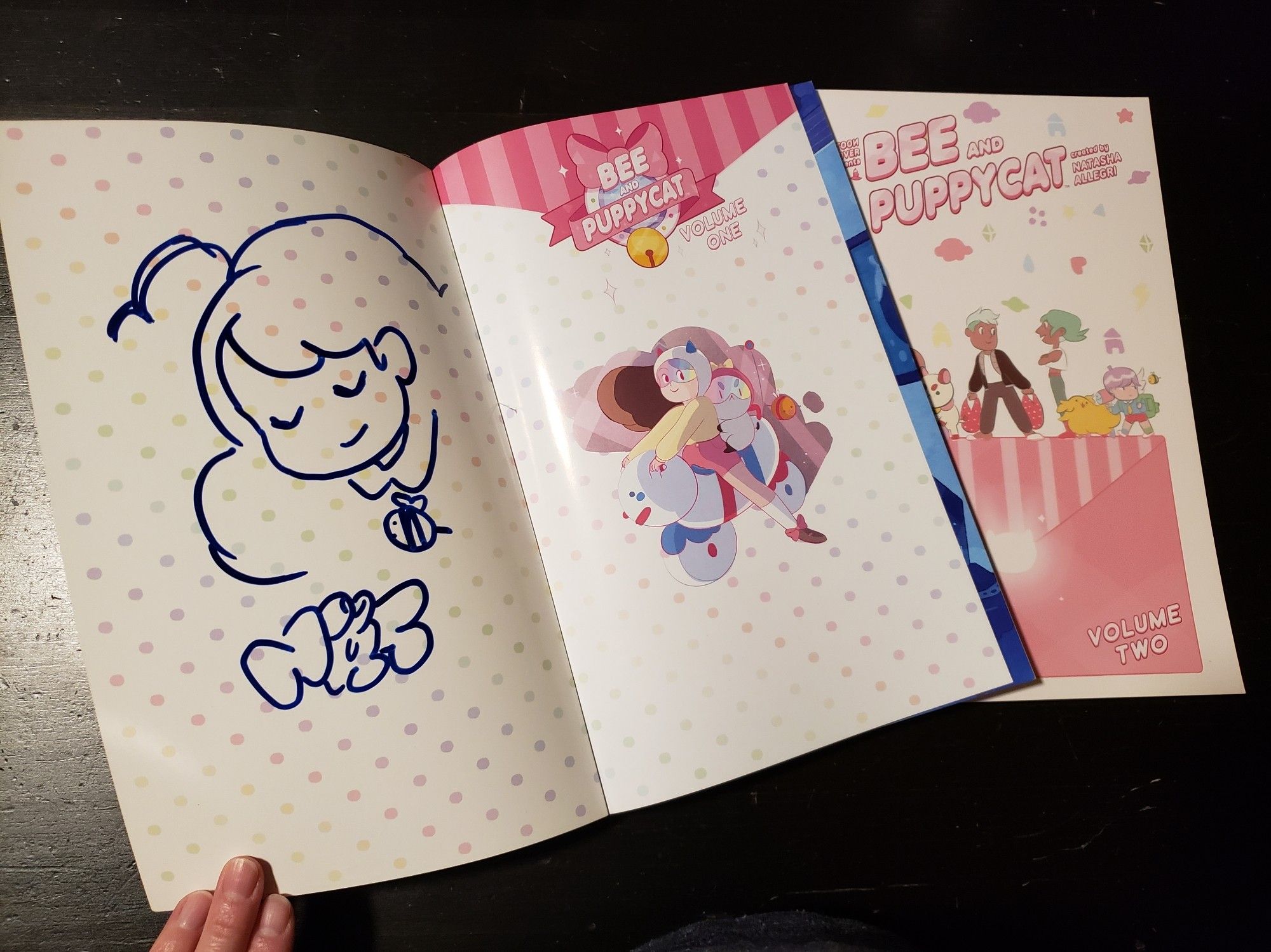 Autographed Bee & Puppycat vol 1 & 2 graphic novels.