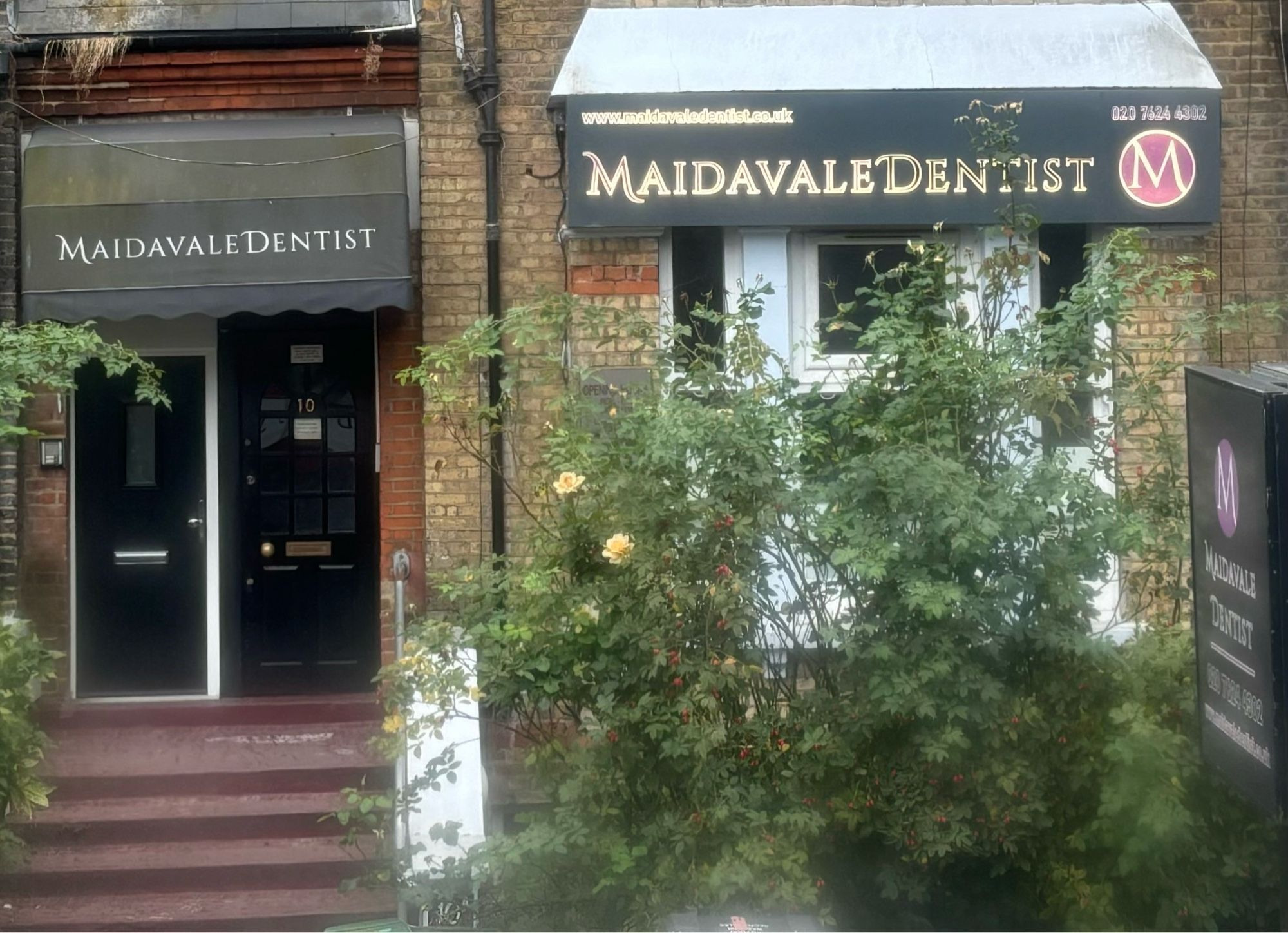 A dentist in Maida Vale, where the sign has removed the spaces so it reads MAIDAVALEDENTIST