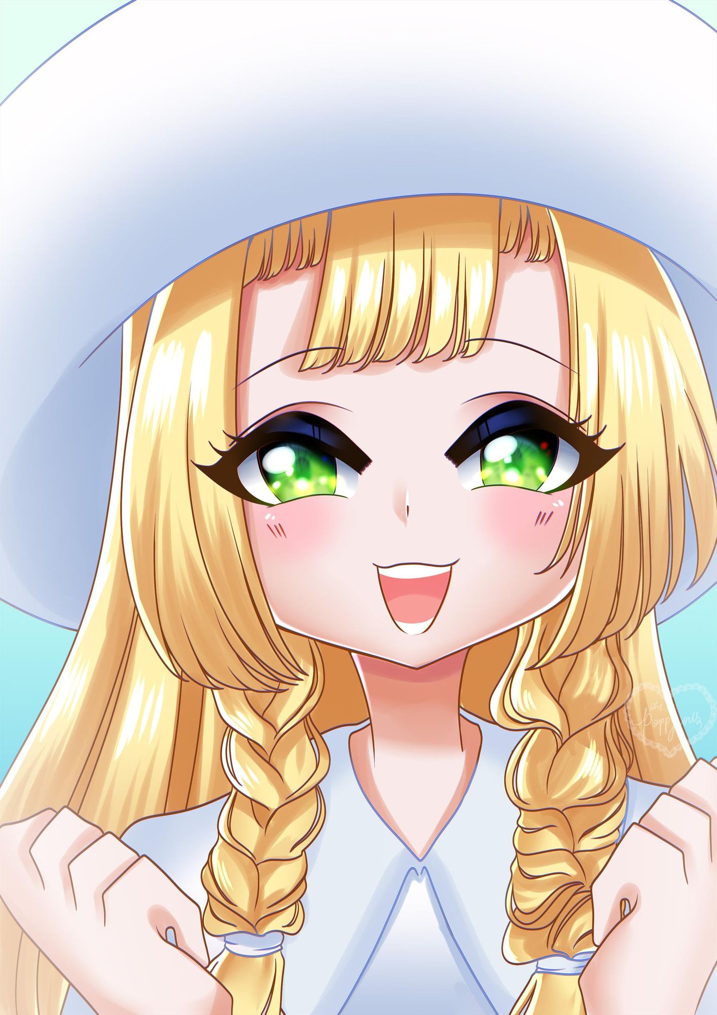 Fan artwork of Lillie from Pokemon by Poppyrous