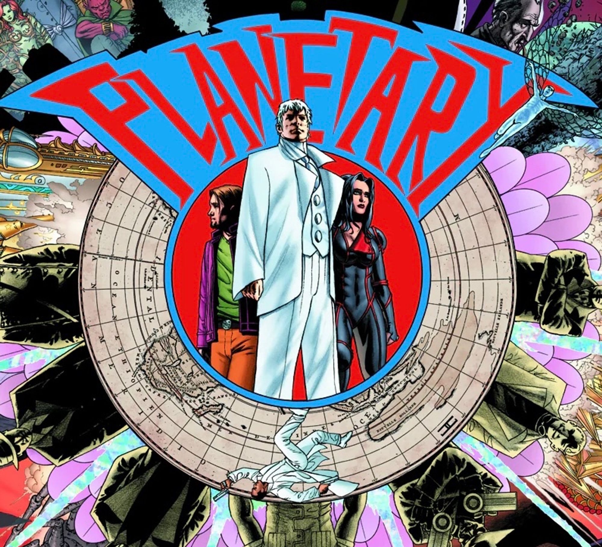 Detail of Planetary #27 cover by John Cassaday and Laura Martin