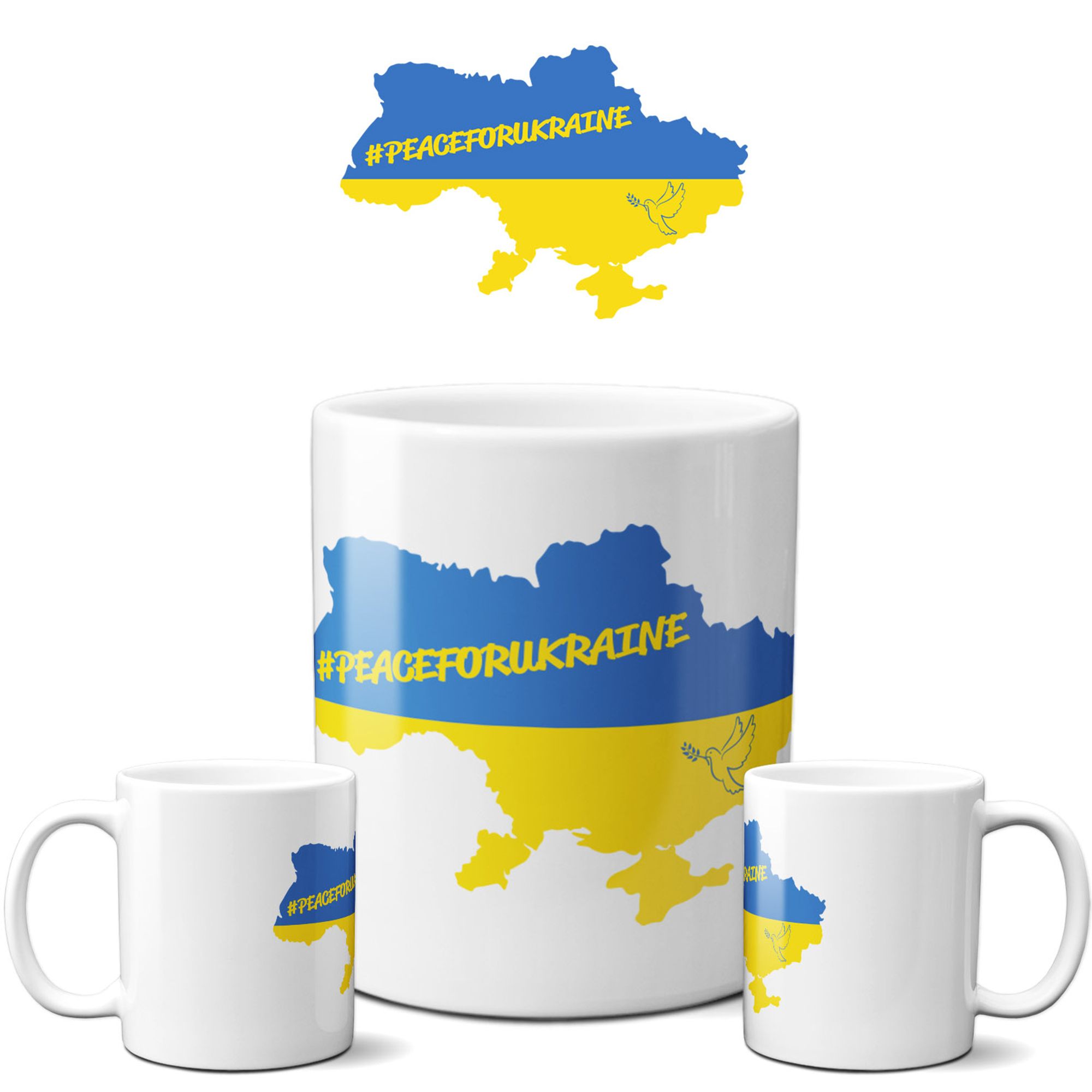 Tasse mit der Aufschrift #Peace for ukraine