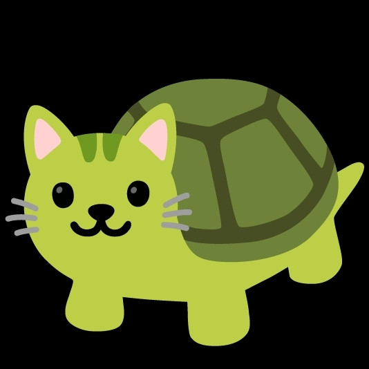 emoji kitchen combo of 🐢+😺