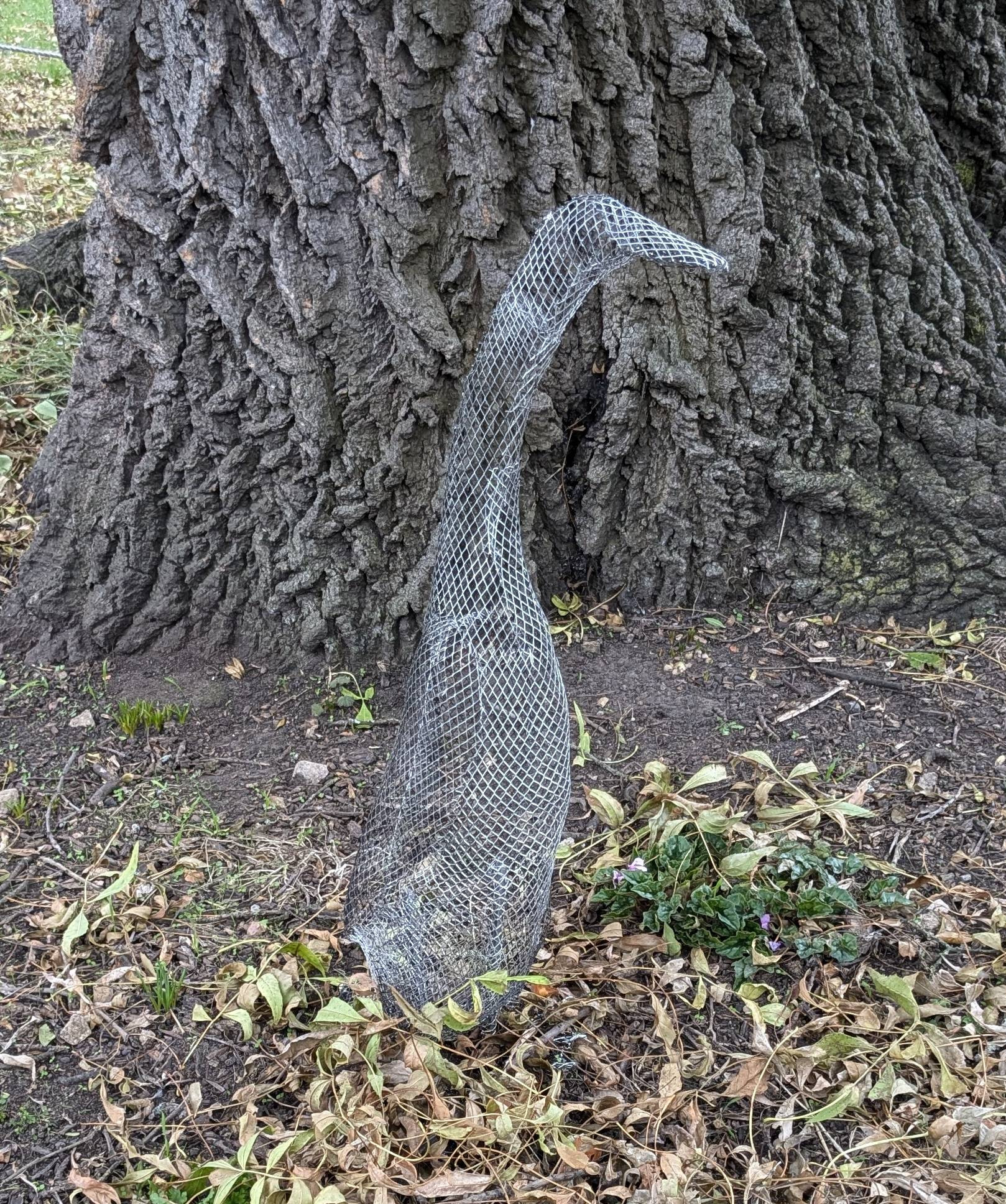 A life-size model of the famous duck "Longboi" made out of chickenwire as part of the Ghosts In The Garden event.