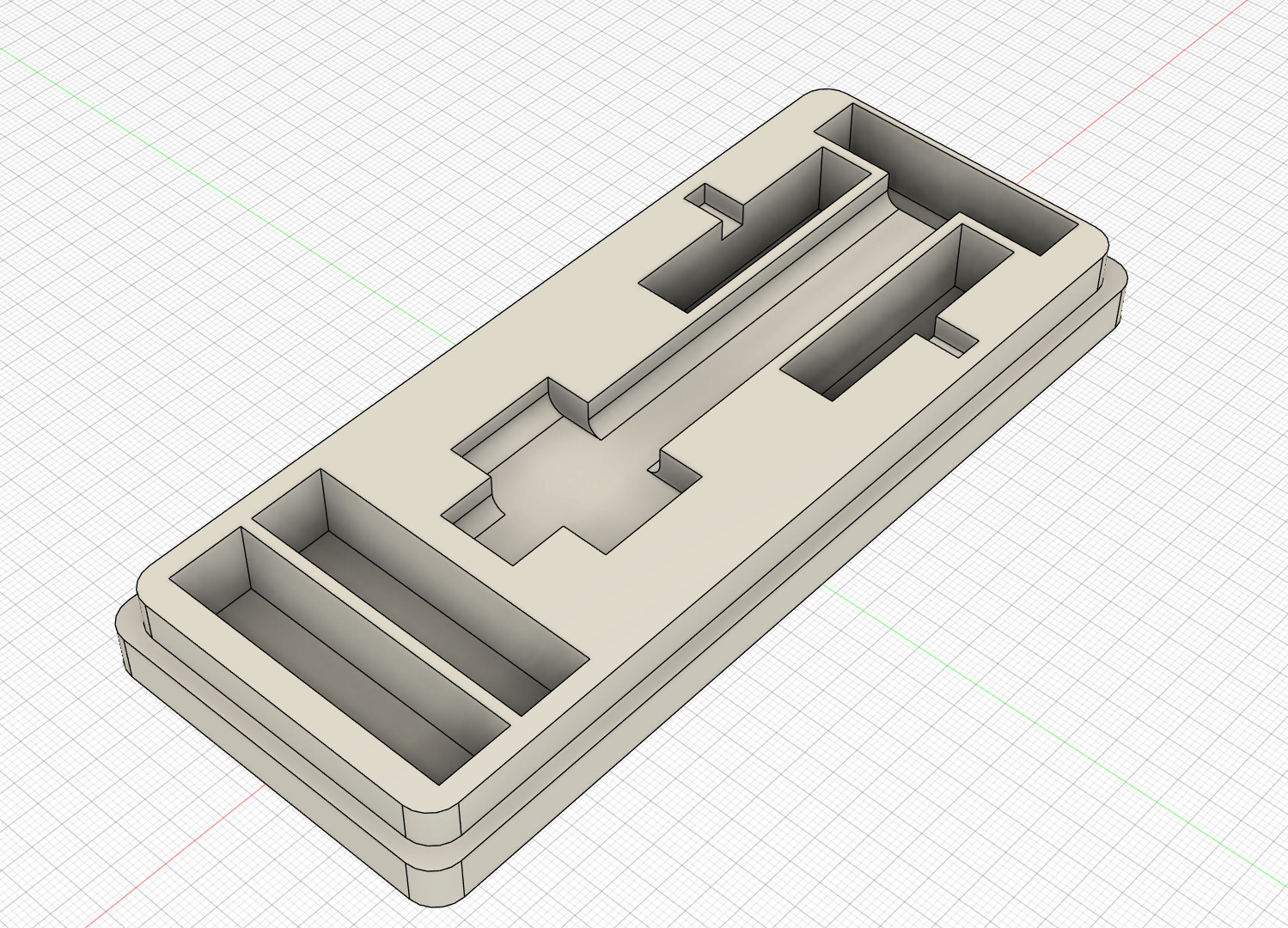 Computer Assisted Design screenshot of a shaving gear travel case.