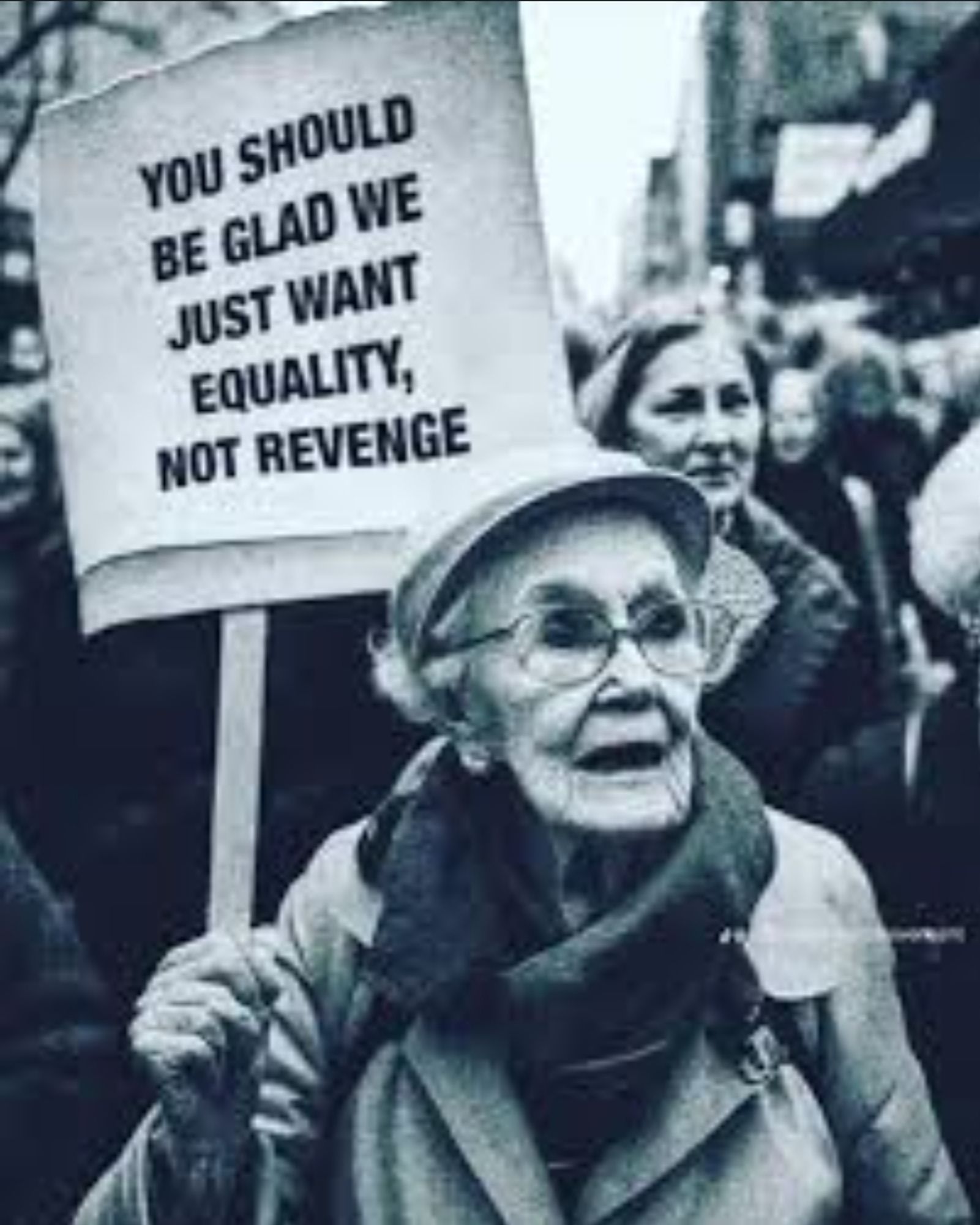 You should be glad we just want equality, not revenge.