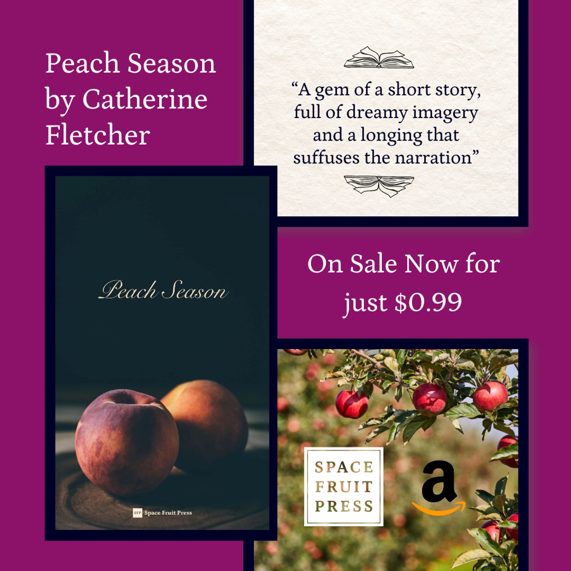 PEach Season by Catherine Fletcher
"A gem of a short story, full of dreamy imagery and a longing that suffuses the narration"

On sale now for just $0.99
Amazon