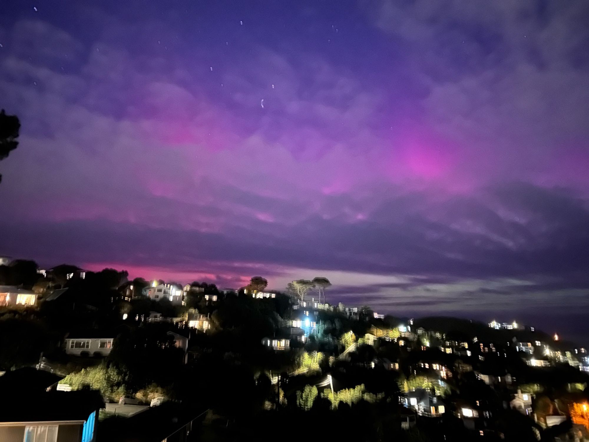 Southern lights from Island Bay NZ