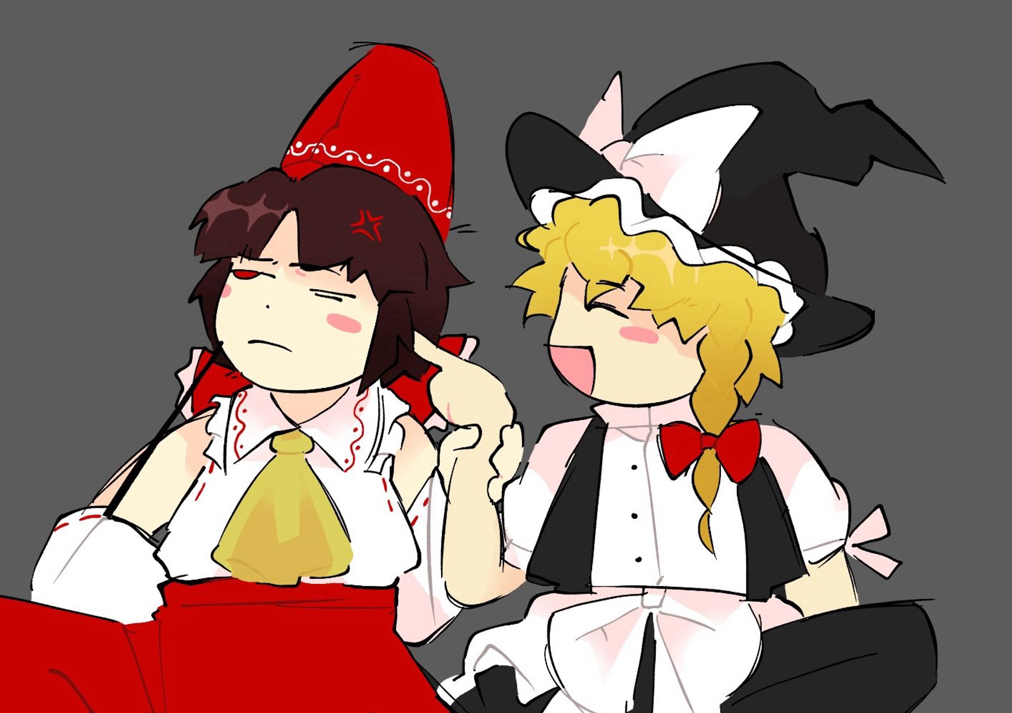 genderbend reimu and marisa (designs by primar1o)