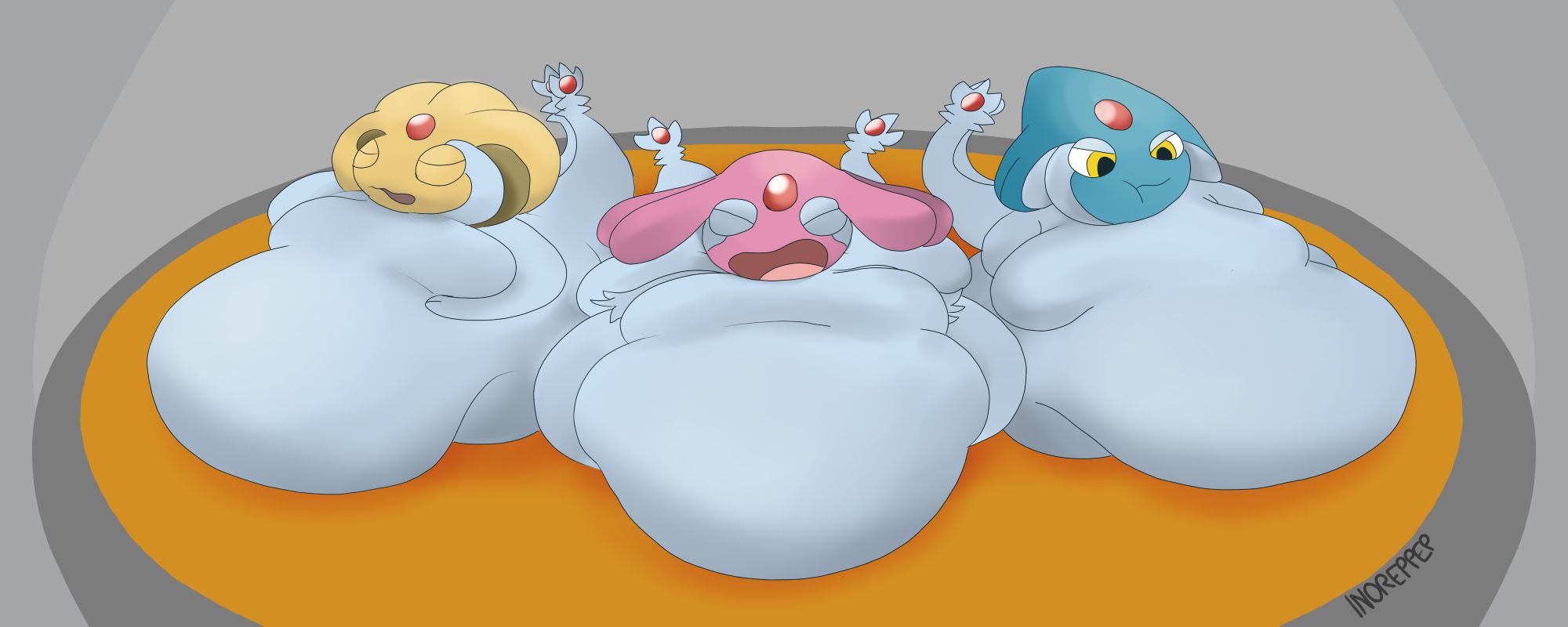 Fat Uxie, Mesprit, and Azelf from Pokemon