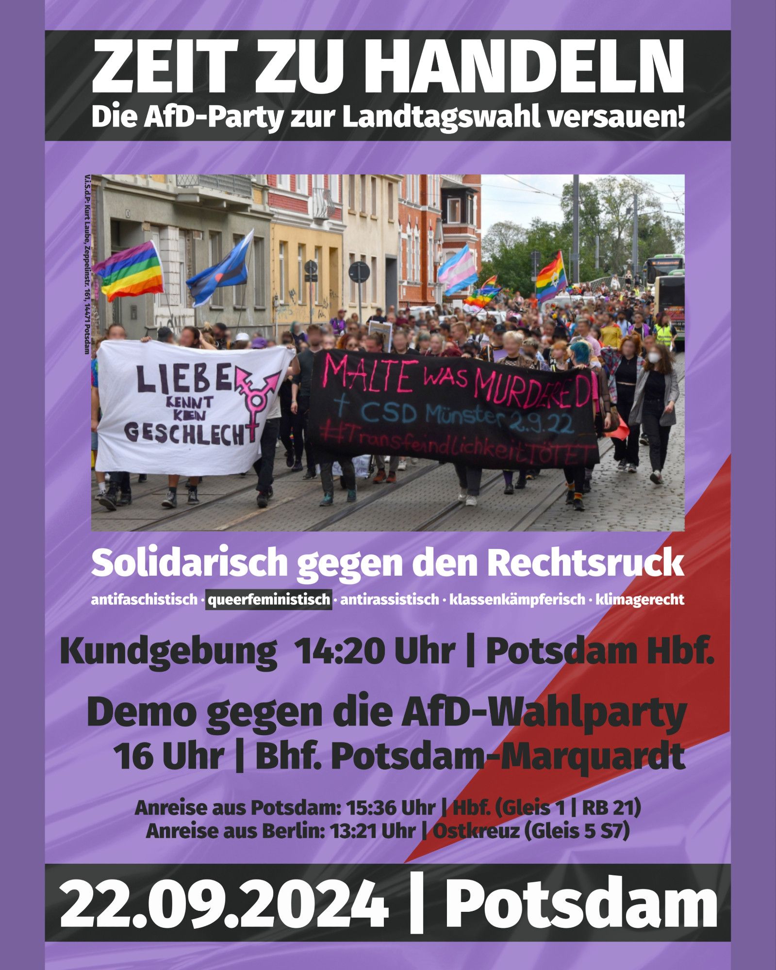 Afd Wahlparty crashen am 22.09.24 in Potsdam!