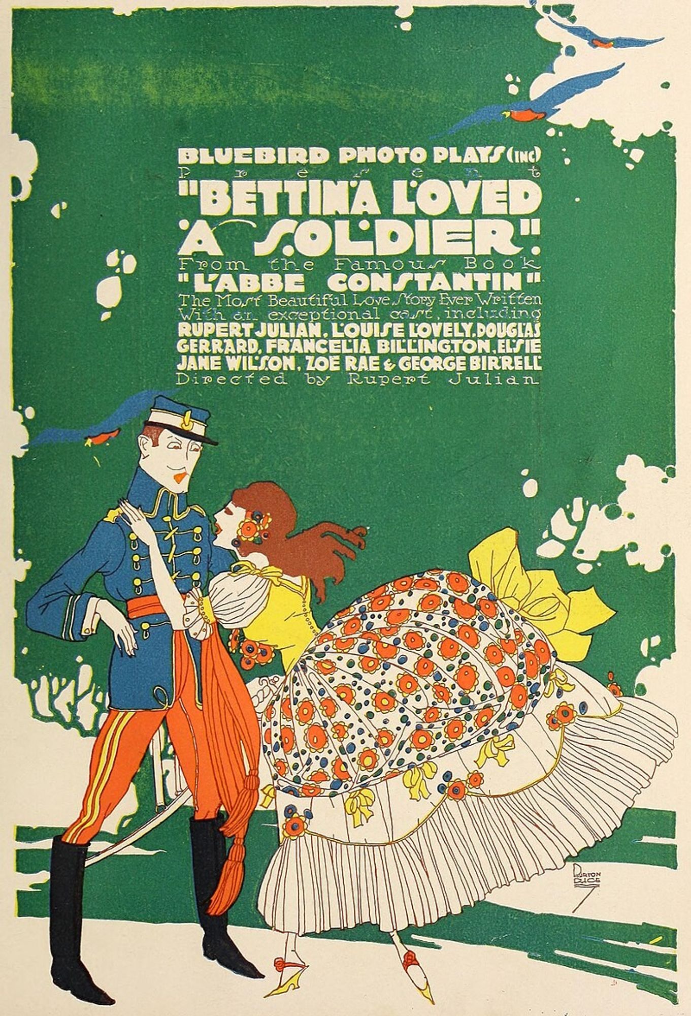 movie poster for Bettina Loved A Soldier from Bluebird Photo Plays