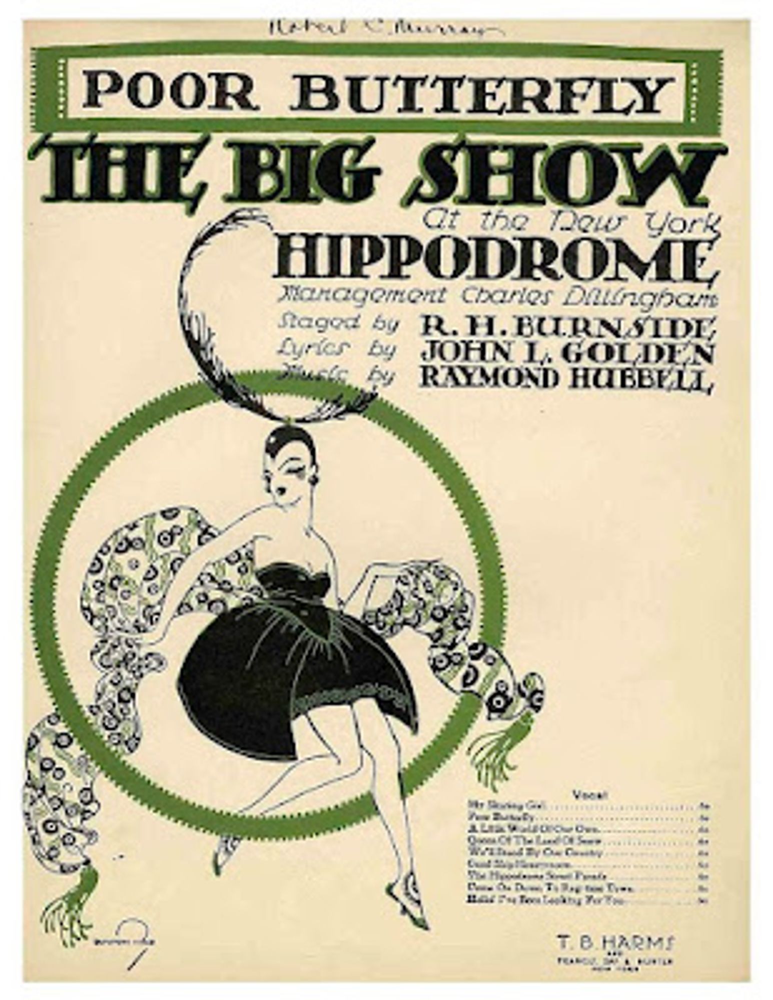 Poster for Poor Butterfly - The Big Show at the New York Hippodrome