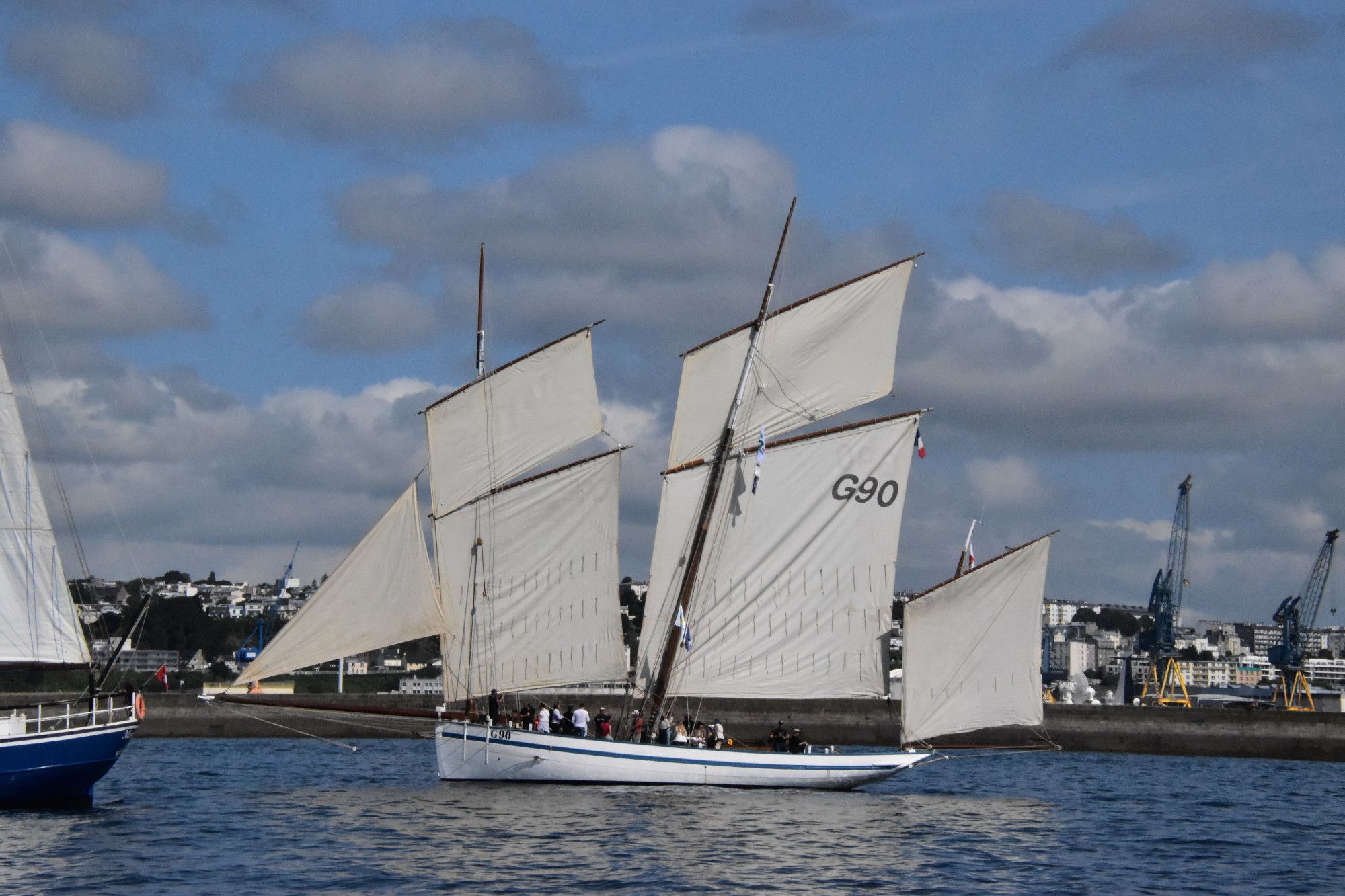 la bisquine La Granvillaise en rade de Brest