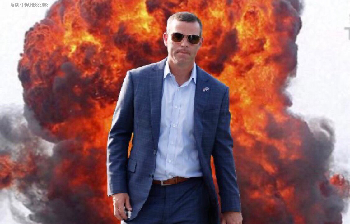 Brandon Beane walking away from the Amari Cooper Touchdown and trade