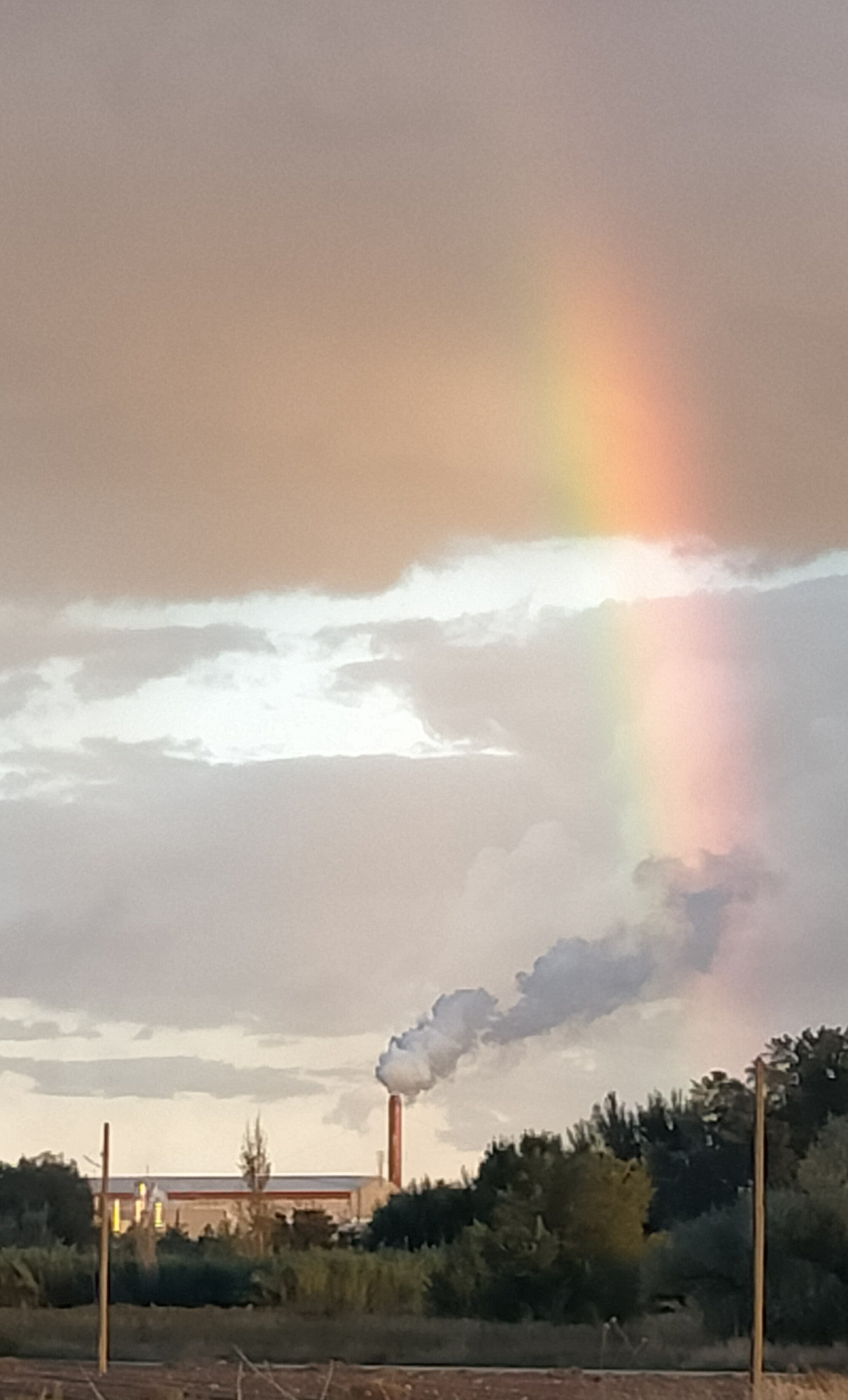 Arcobaleno oggi pomeriggio.