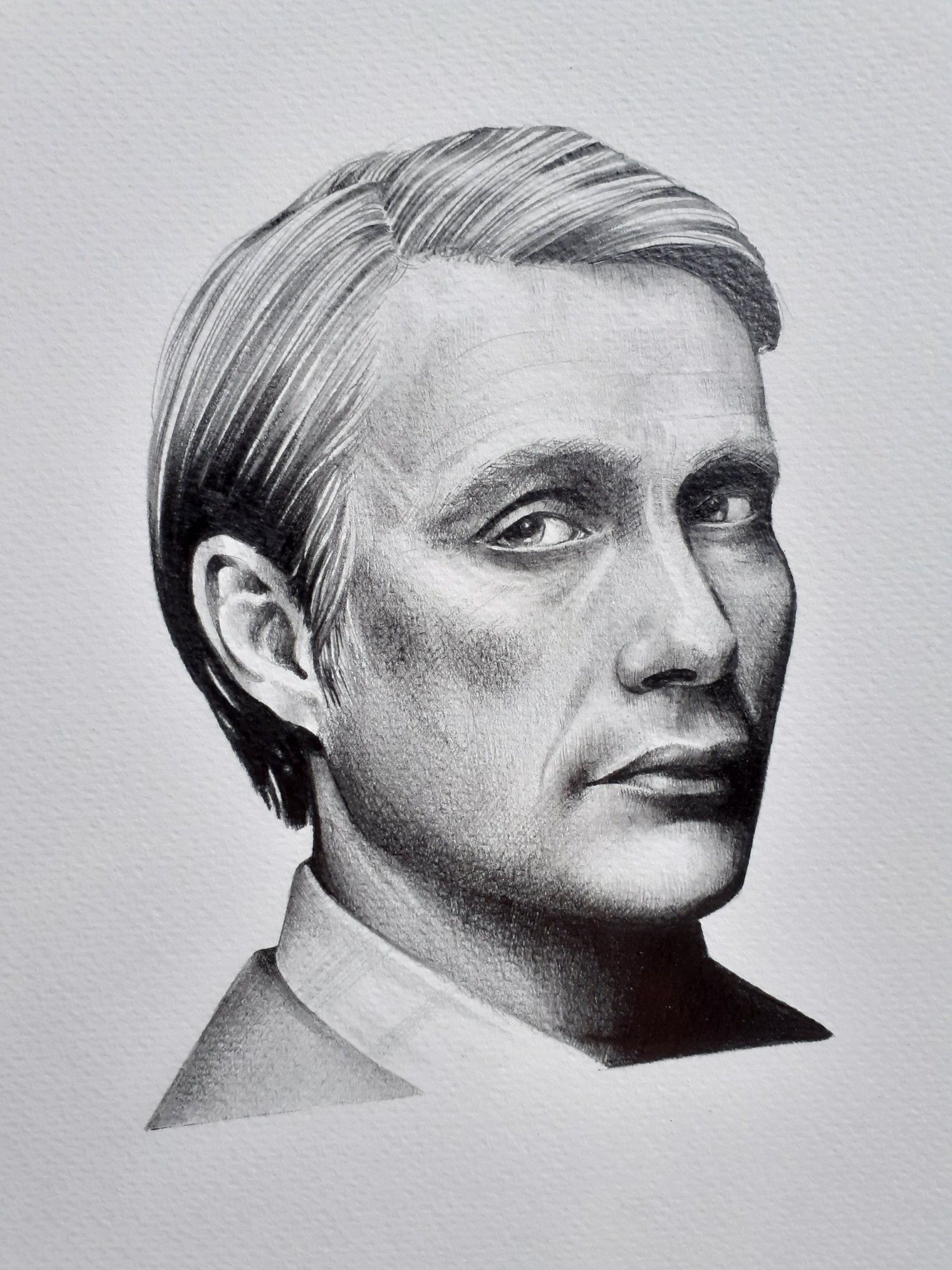 Pencil drawing on paper of Hannibal