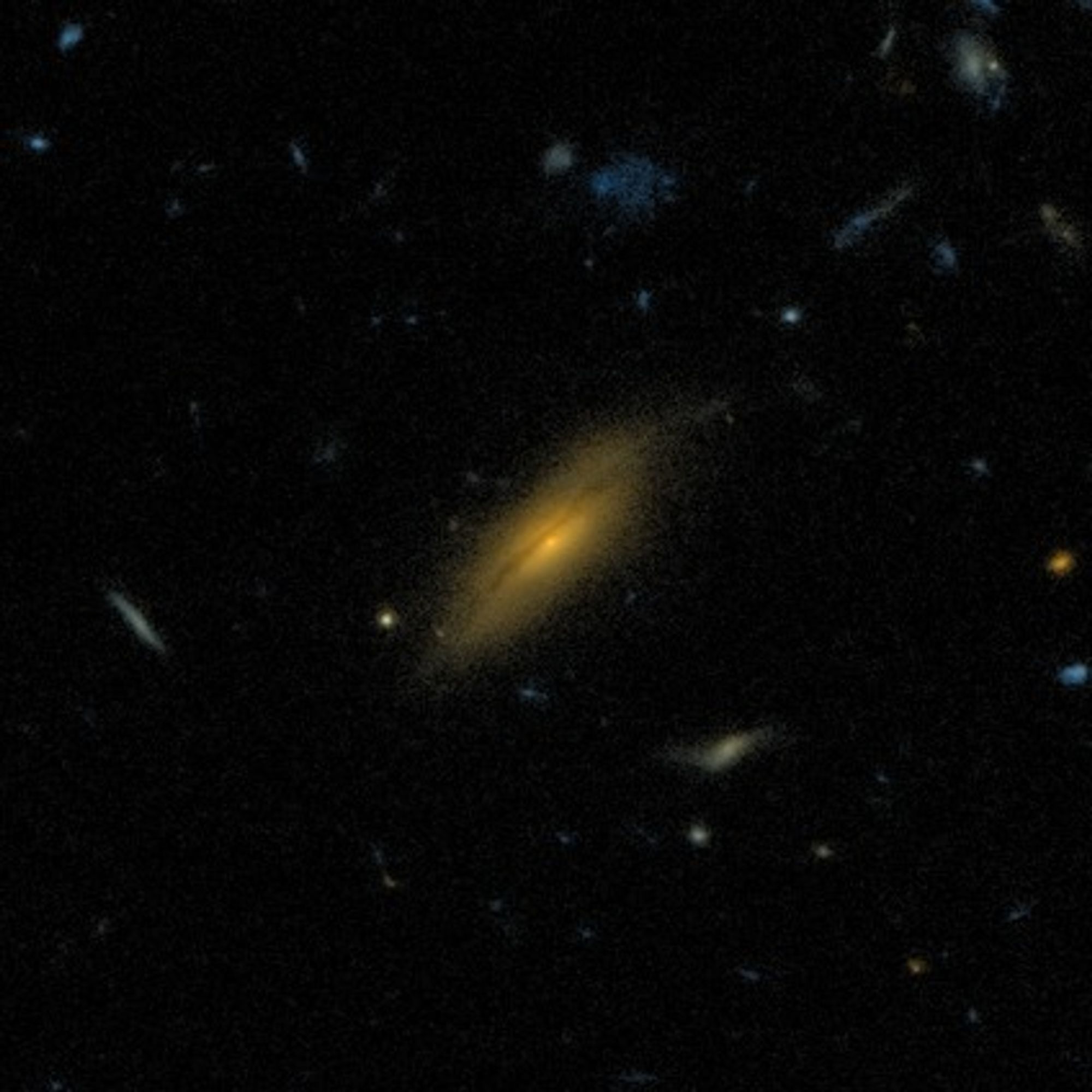 A edge-on disk galaxy from the Galaxy Zoo: Hubble project, classified by 45 volunteers.