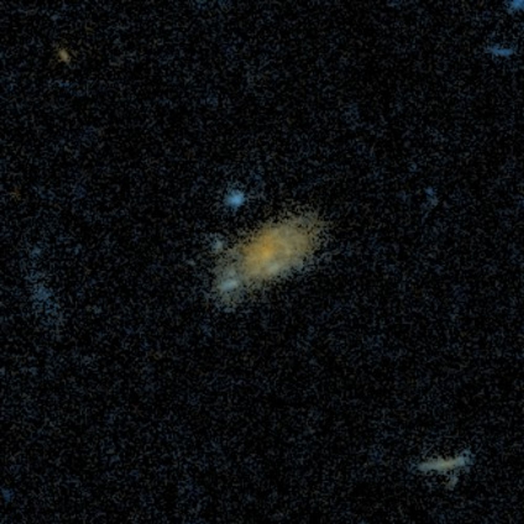 A galaxy with non-smooth features from the Galaxy Zoo: Hubble project, classified by 53 volunteers.