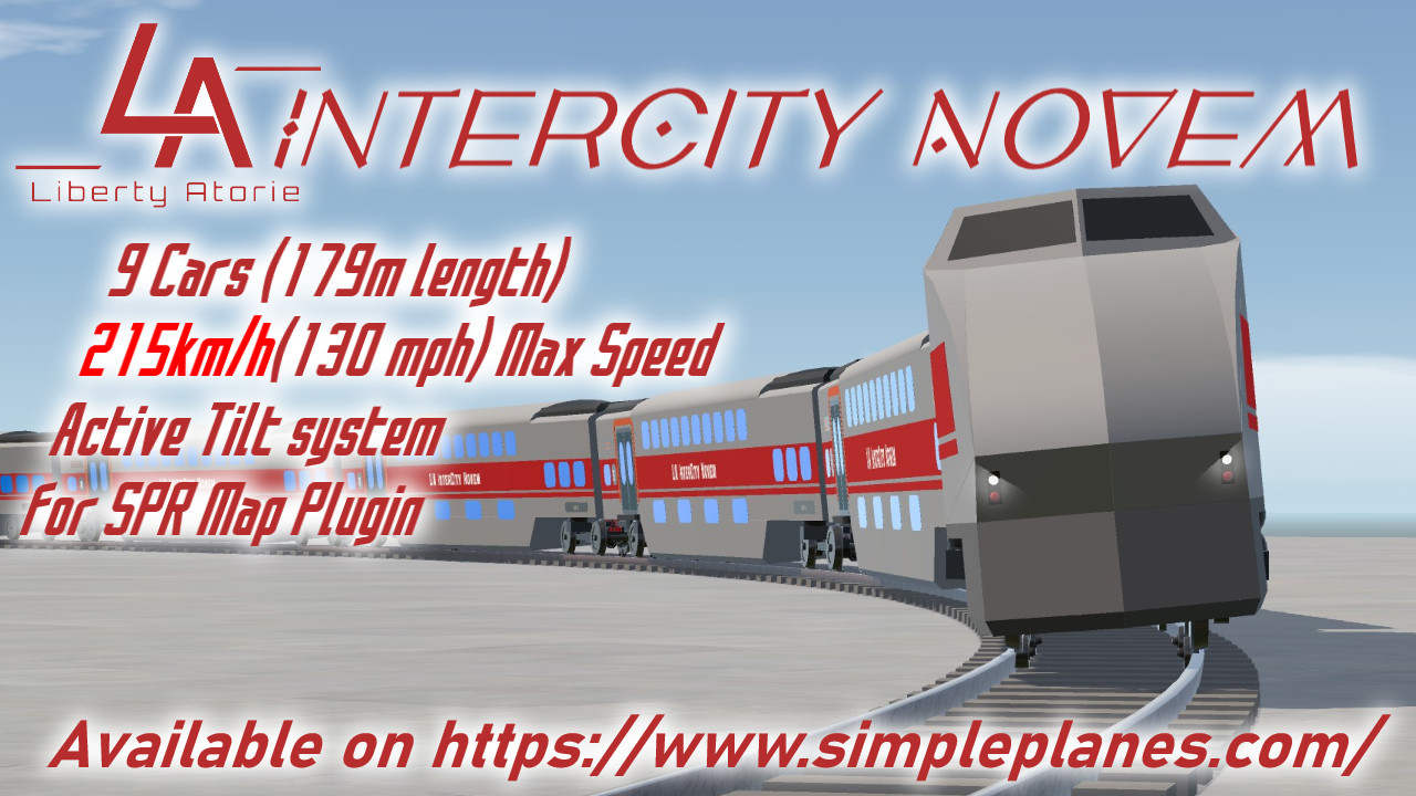 LA Transport: SINGLE "InterCity-Novem Duplex"高速列車プラットフォーム
アストレア魔術学院高速鉄道「AE300型」に使用される高速列車。自信作。