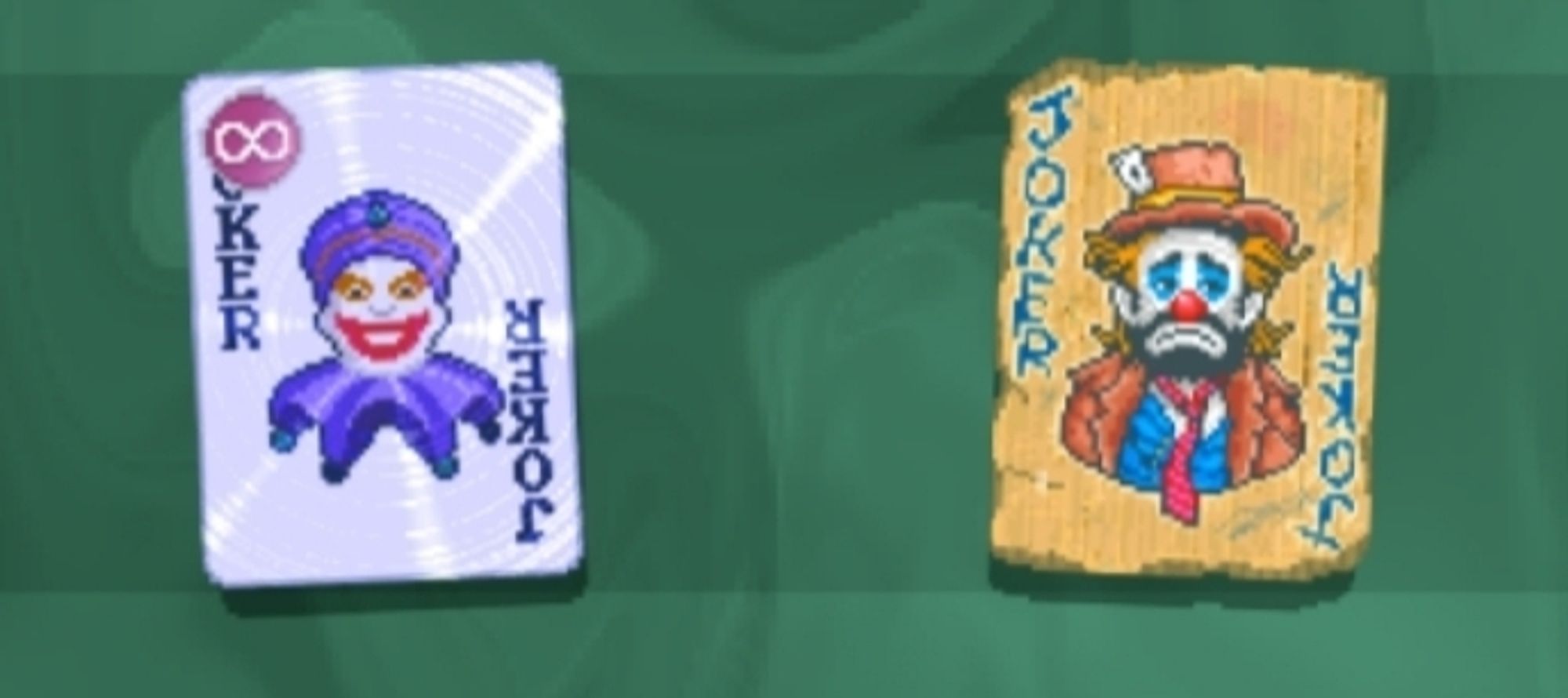 Balatro screenshot with a joker that scales with tarot card use and another that makes tarot cards