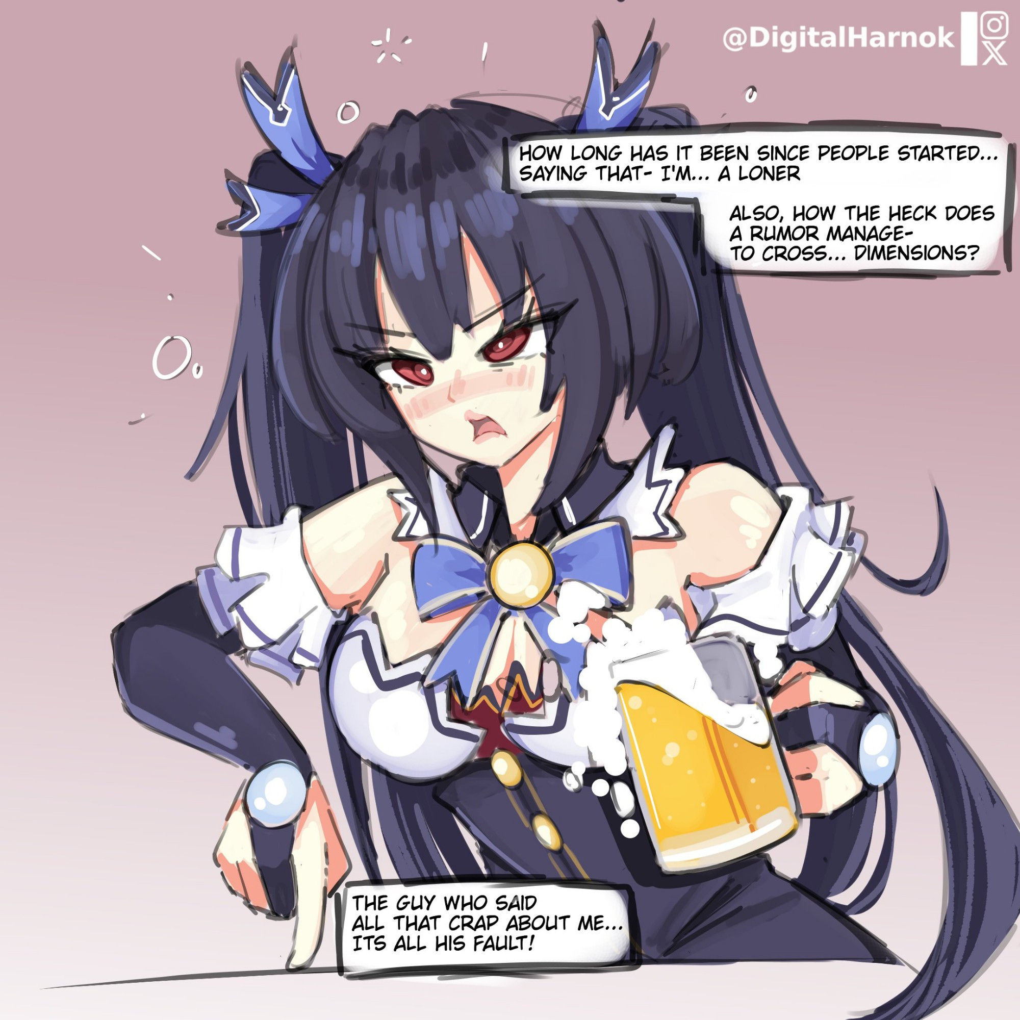 This is based in Noire Voice lines from Neptunia VII