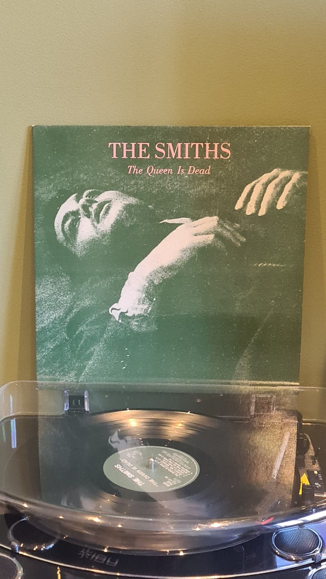 The 1985 vinyl release of 'The Queen is Dead' by The Smiths, cat. ROUGH96.