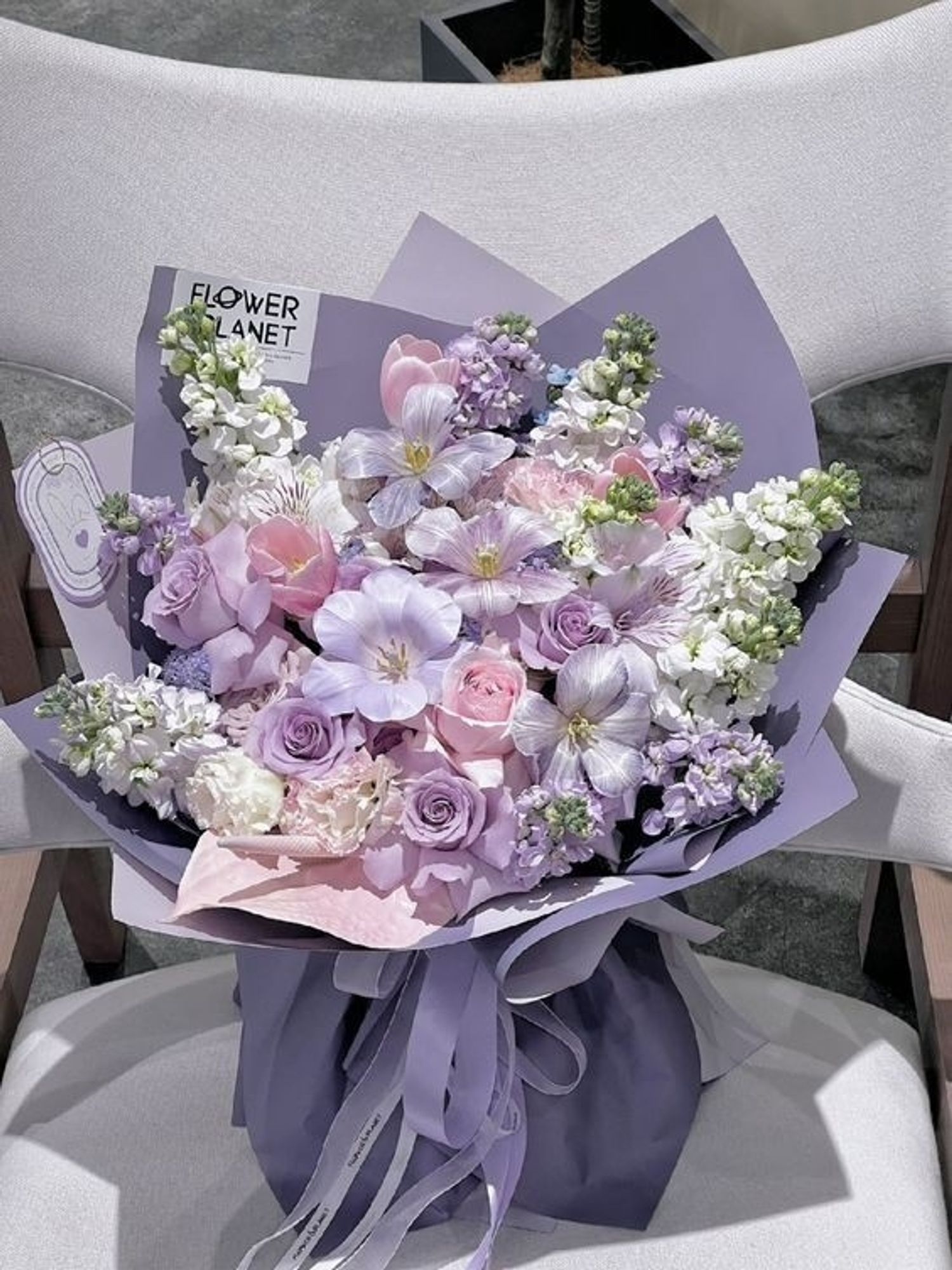 Pink and lavendar bouquet