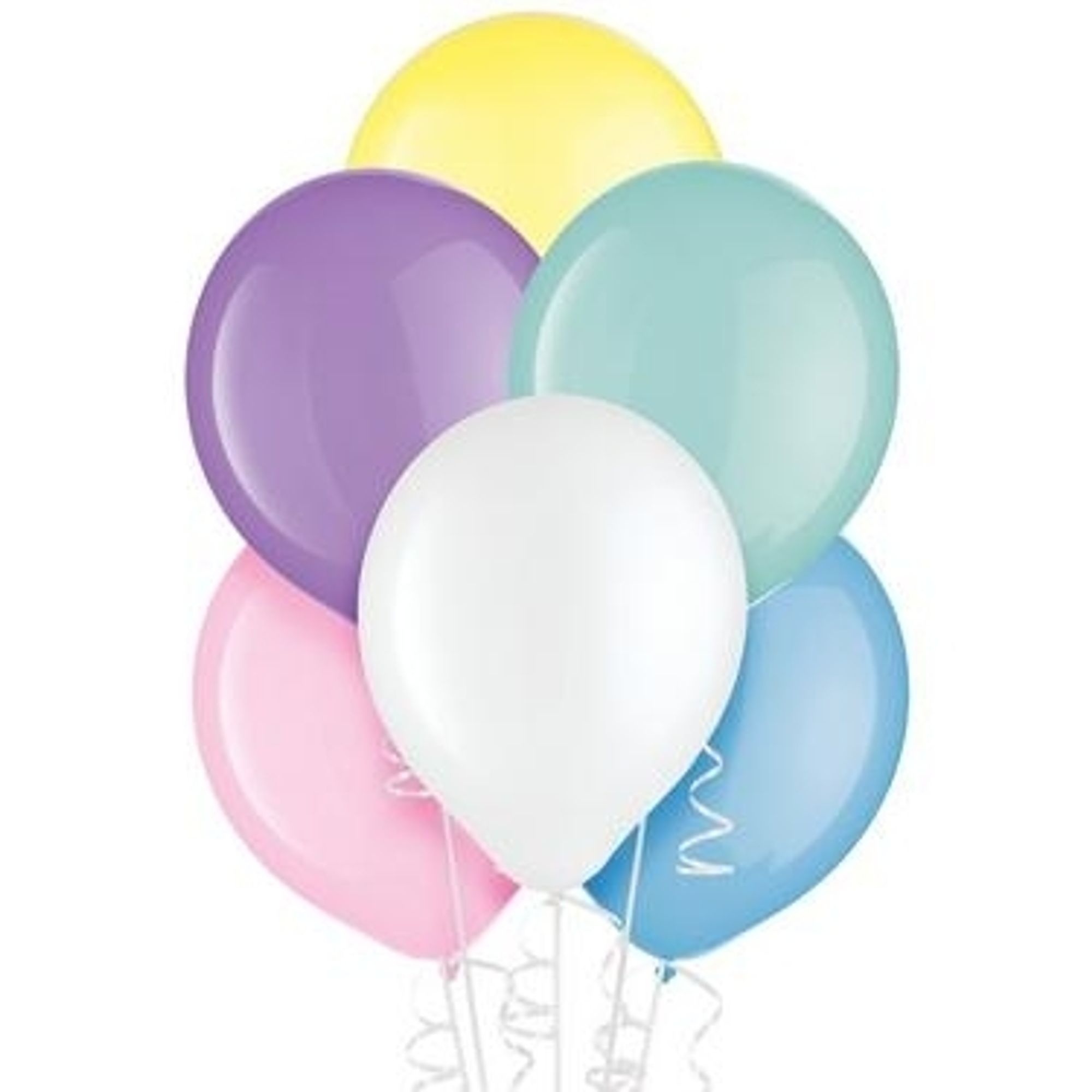 Pastel rainbow colors of balloons