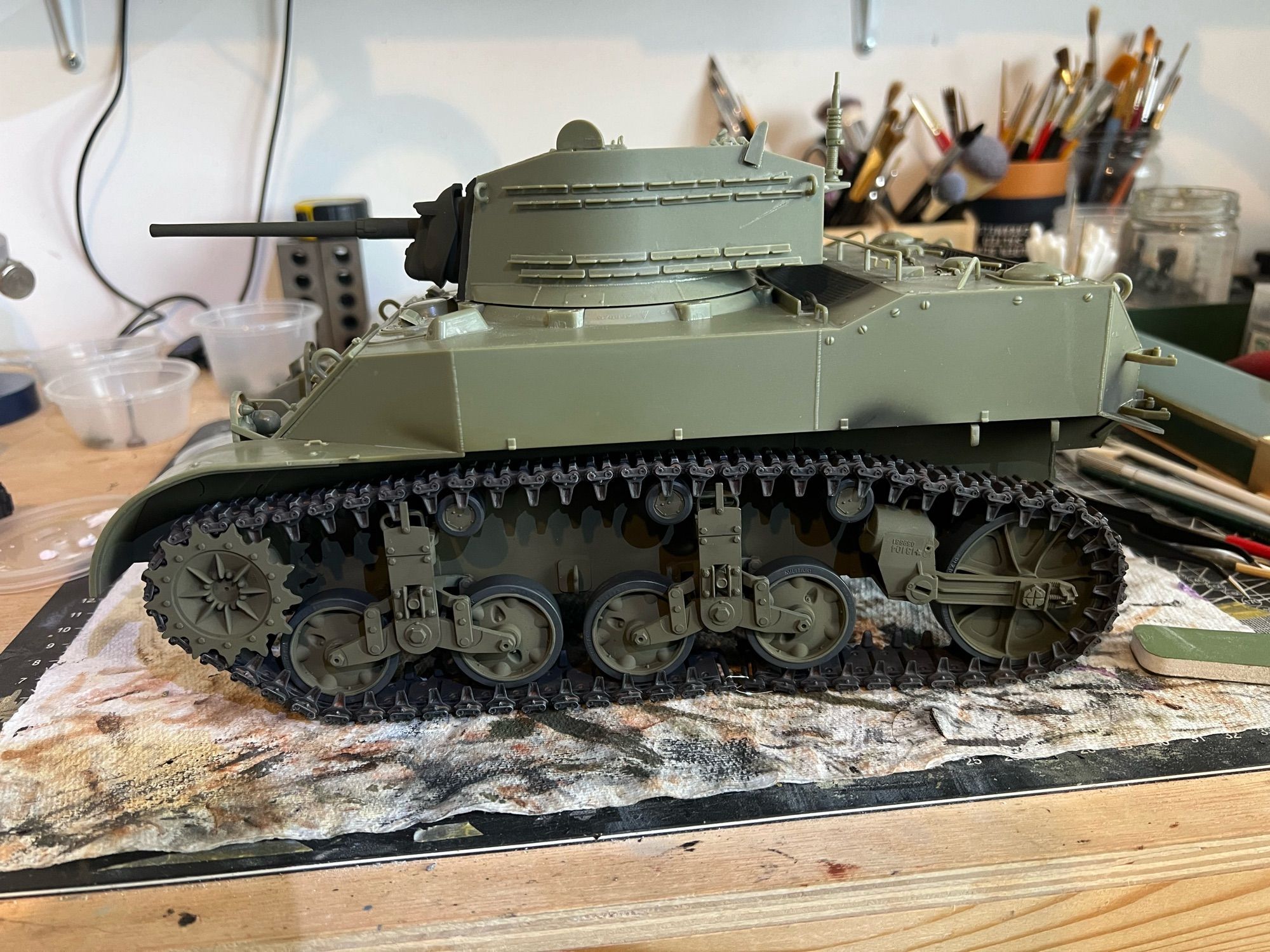 1/16 Stuart tank model.