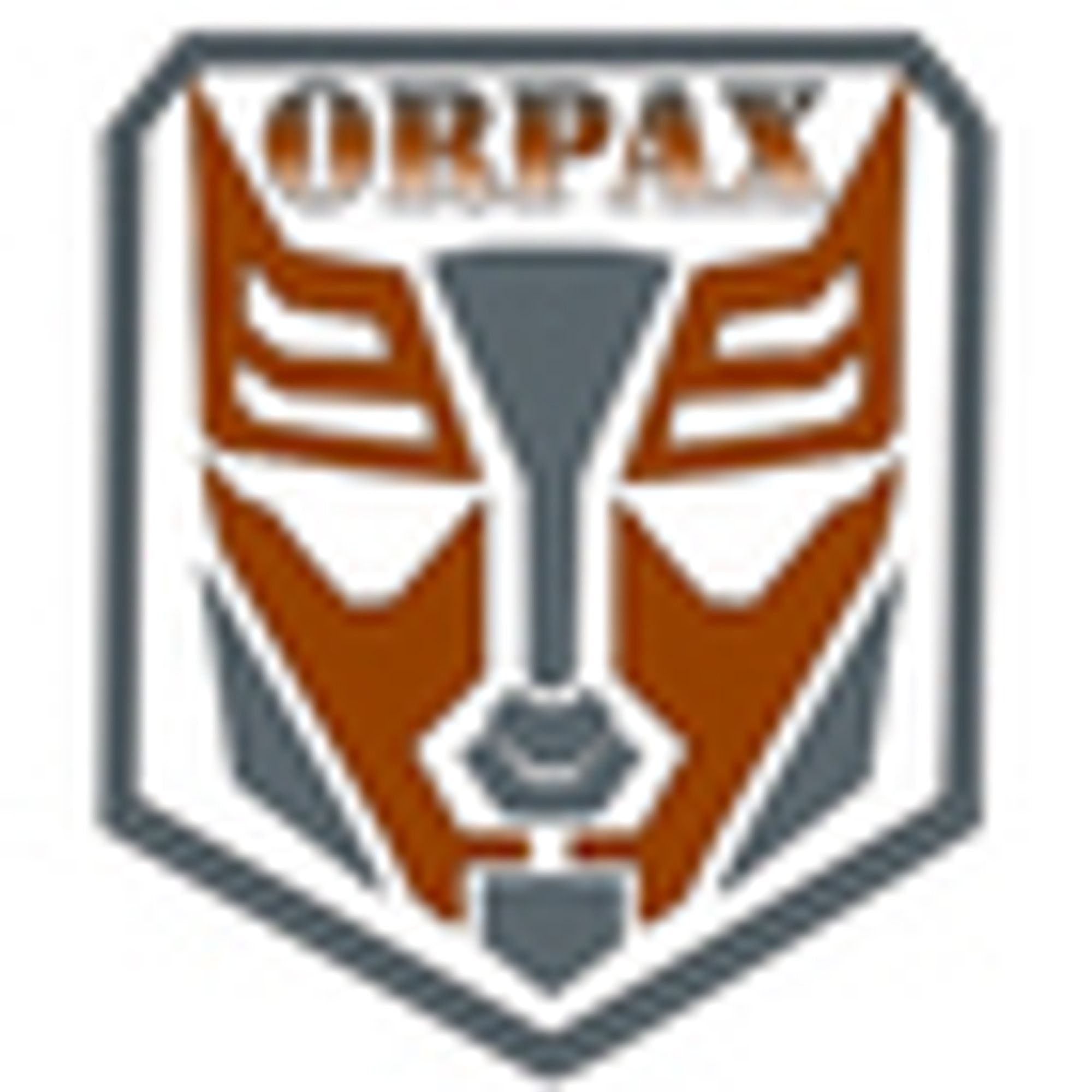 The Twitch logo of the late MrOrpax. A Transformers style face.