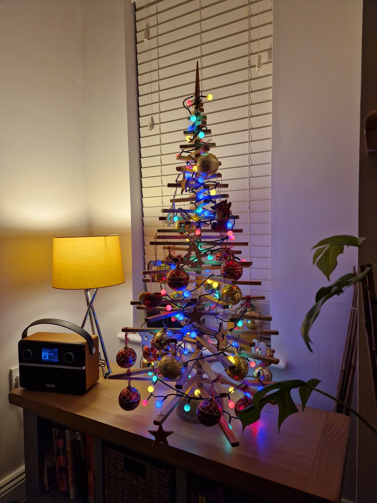 Wooden Christmas tree.