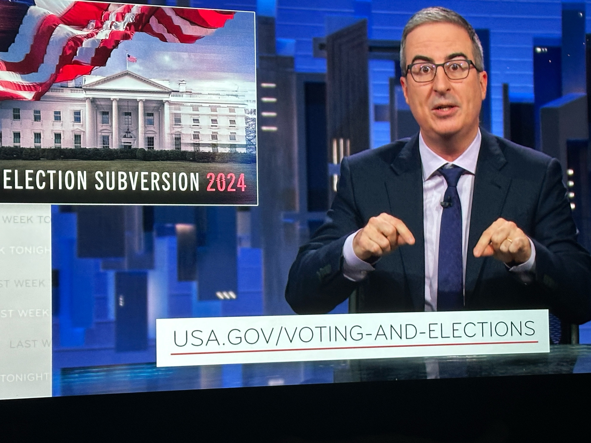 John Oliver, doing a piece on potential election subversion 2024, points at a URL for you to check your voter registration is current and correct at http://usa.gov/voting-and-elections